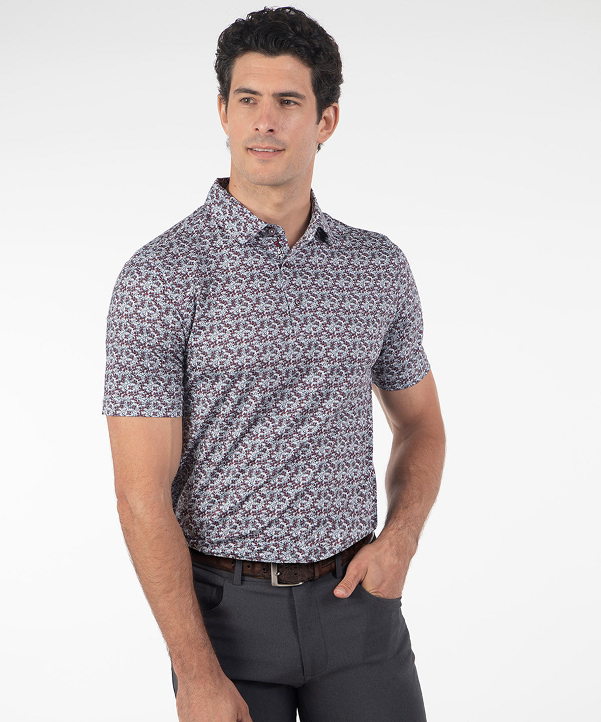 Performance Lucky Print Short-Sleeve Polo