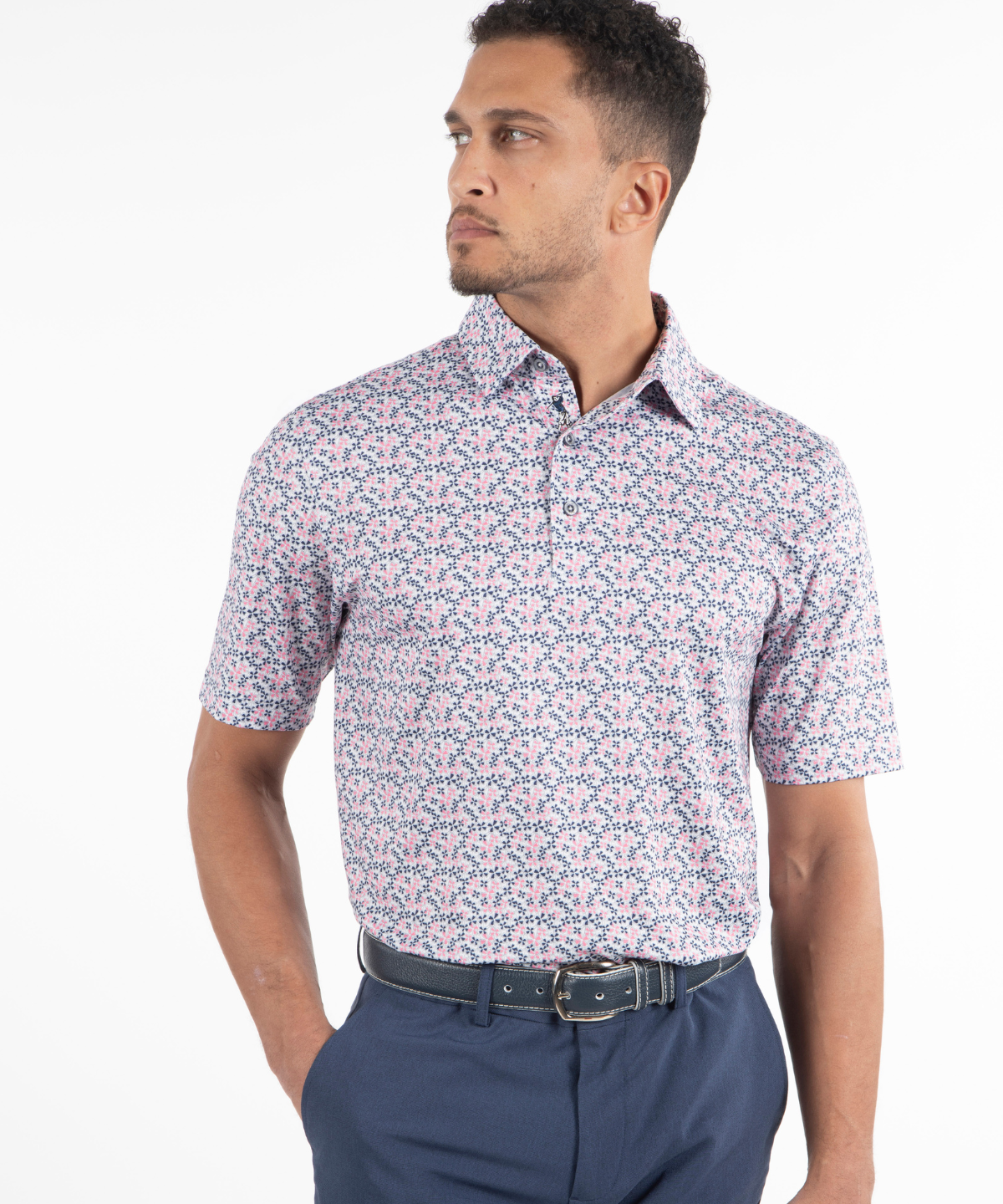 Performance Lucky Print Short-Sleeve Polo
