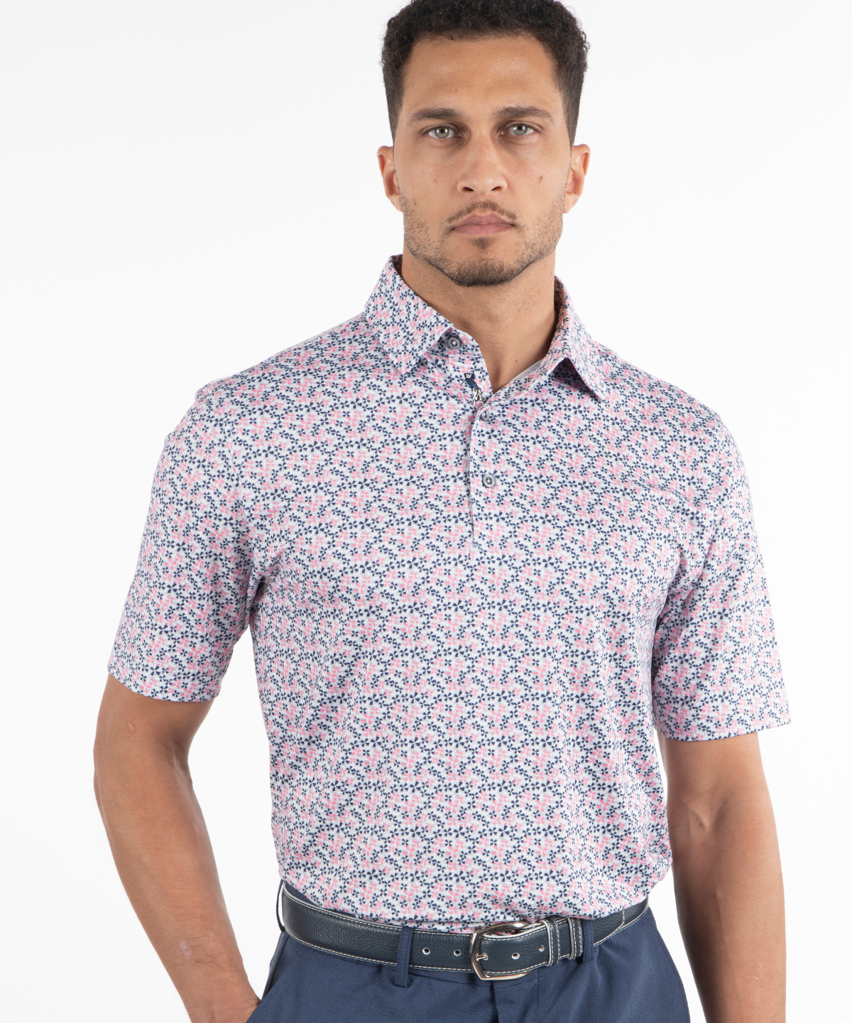 Performance Lucky Print Short-Sleeve Polo