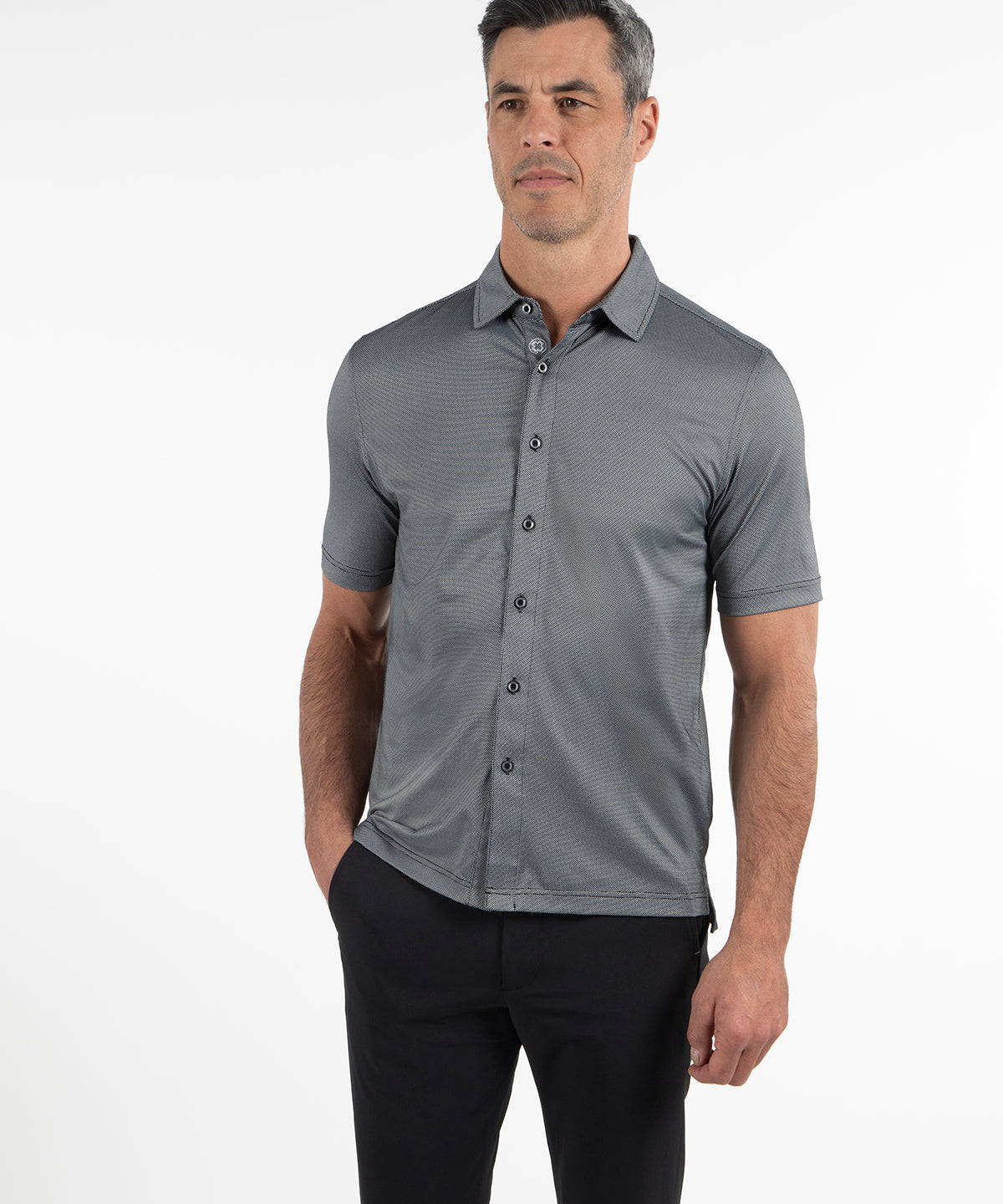 Performance Jacquard Dash Short Sleeve Sport Shirt
