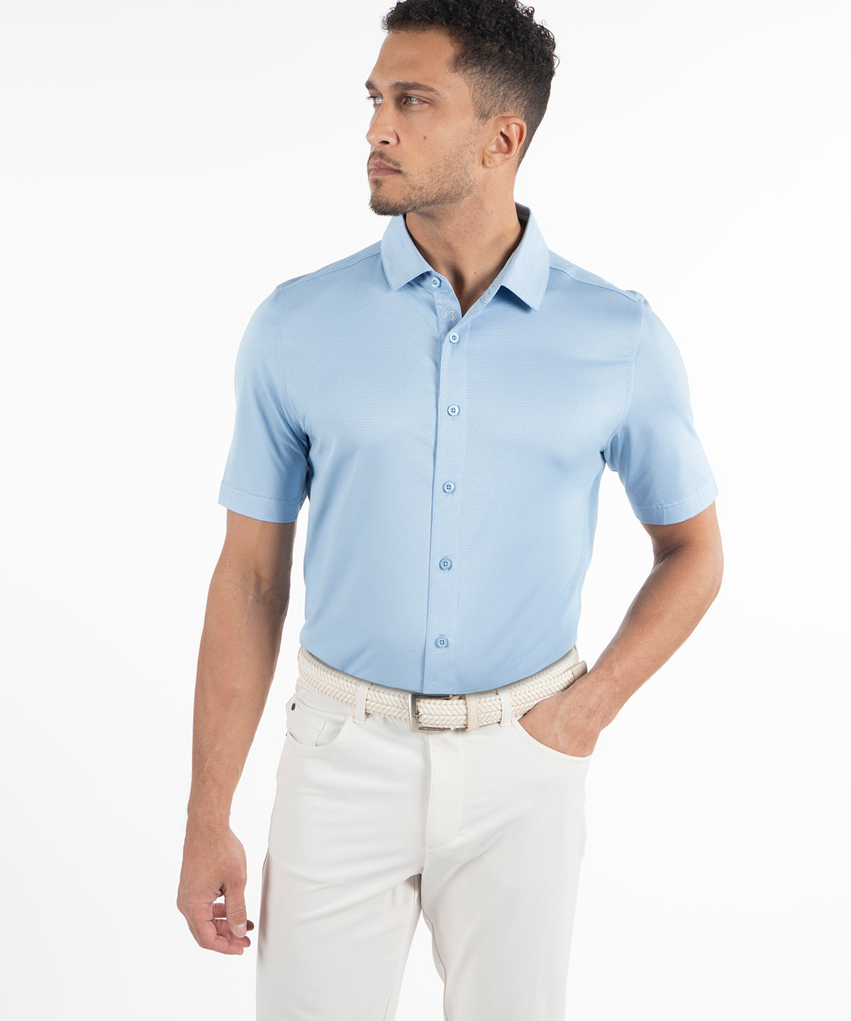 Performance Jacquard Dash Short Sleeve Sport Shirt