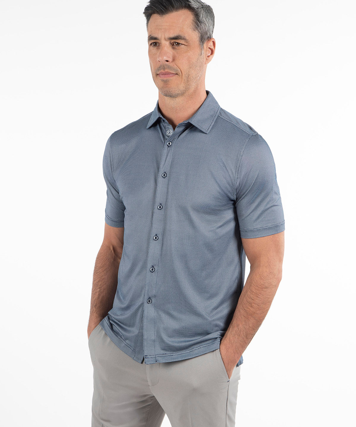 Performance Jacquard Dash Short Sleeve Sport Shirt