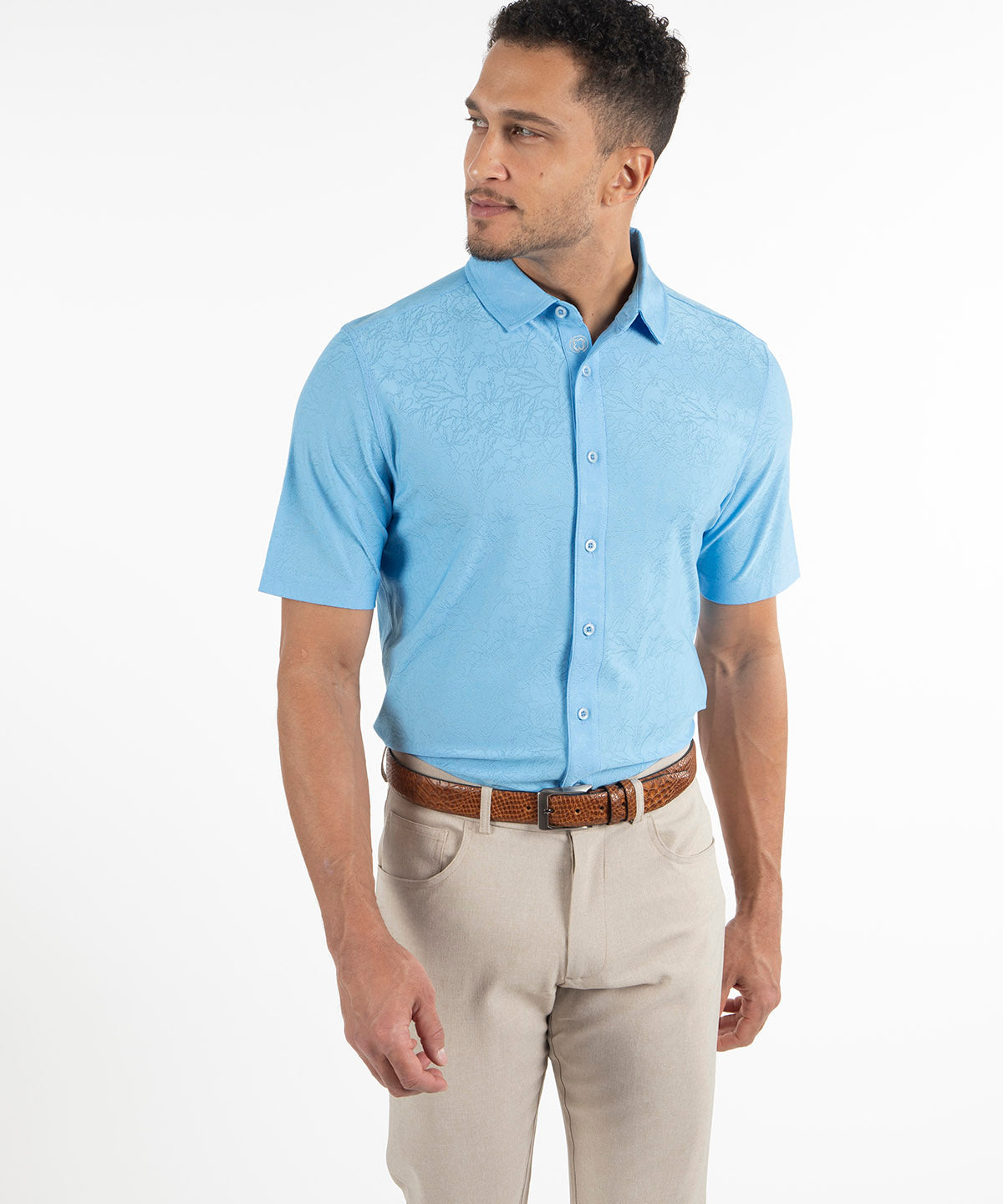 Performance Magnolia Short Sleeve Button-Down Sport Shirt