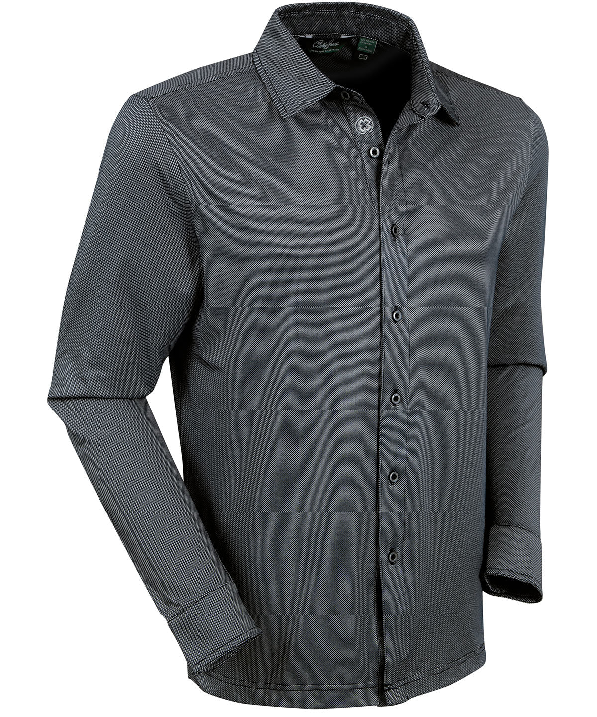 Performance Jacquard Dash Long-Sleeve Button-Down Sport Shirt