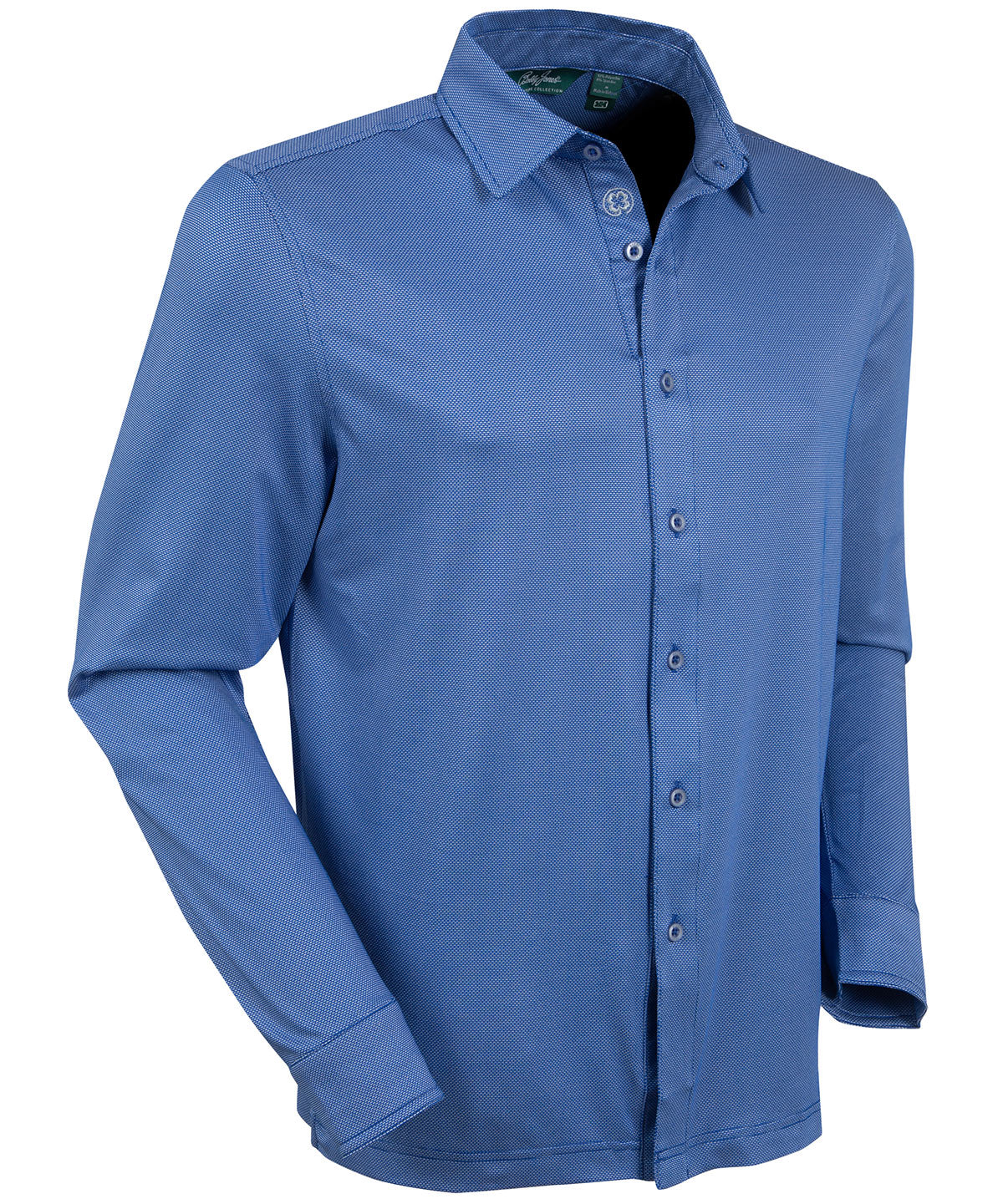 Performance Jacquard Dash Long-Sleeve Button-Down Sport Shirt