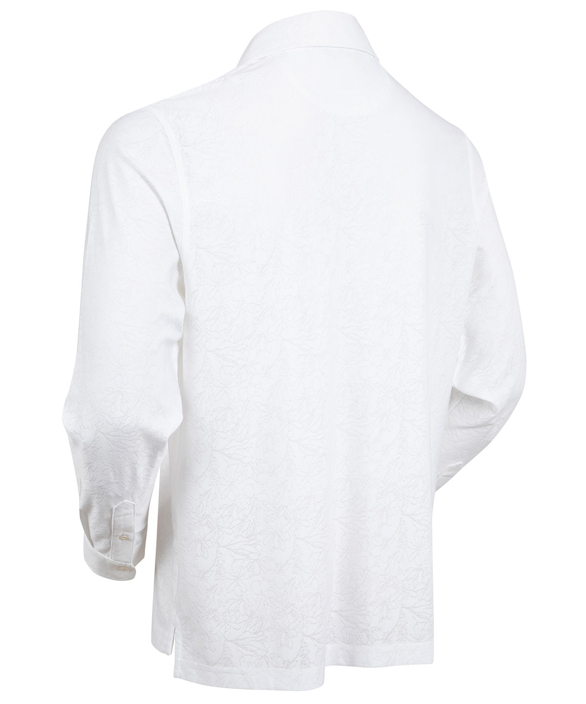 Performance Magnolia Jacquard Long-Sleeve Button-Down Sport Shirt