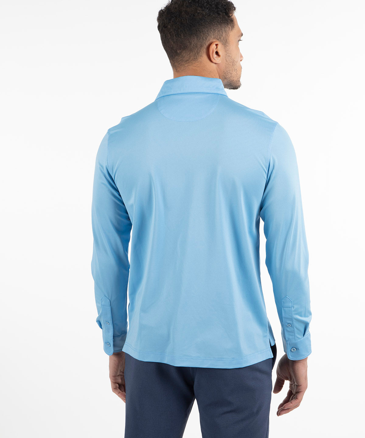 Performance Cooling Heather Micro Pique Long-Sleeve Sport Shirt