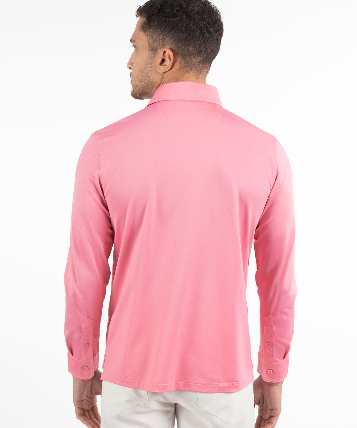 Performance Cooling Heather Micro Pique Long-Sleeve Sport Shirt
