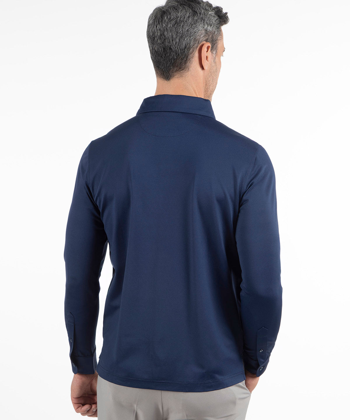 Performance Cooling Heather Micro Pique Long-Sleeve Sport Shirt