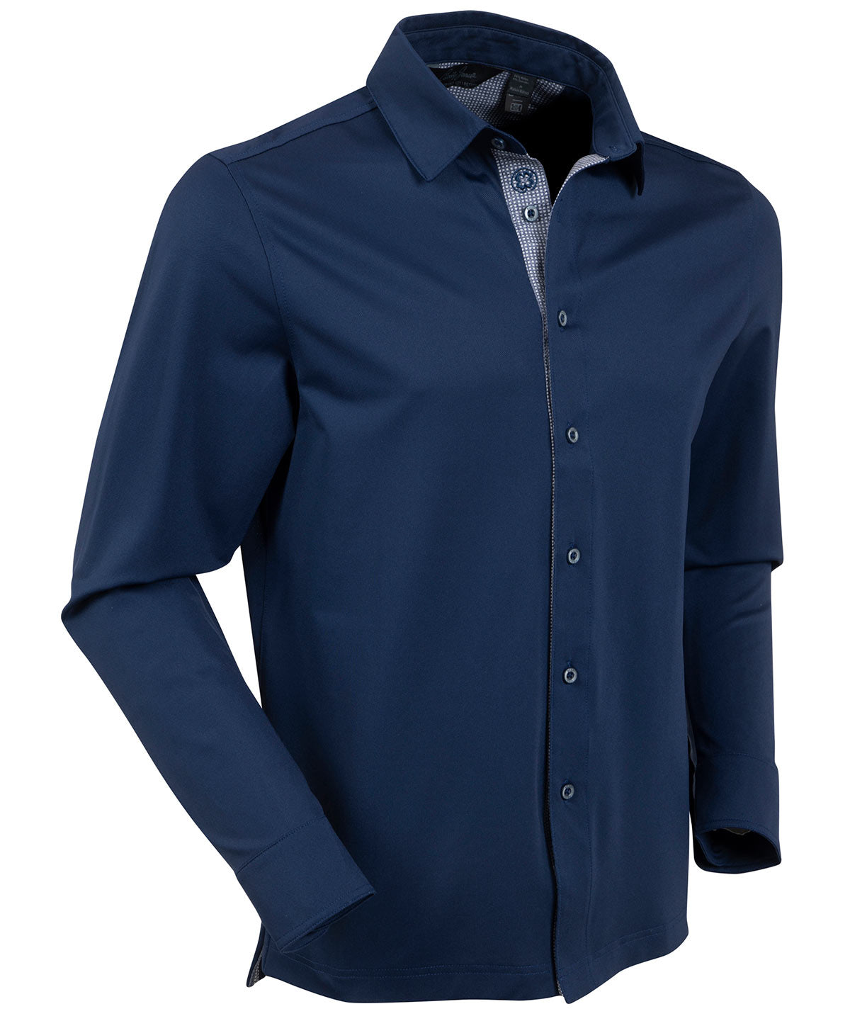 Performance Cooling Heather Micro Pique Long-Sleeve Sport Shirt