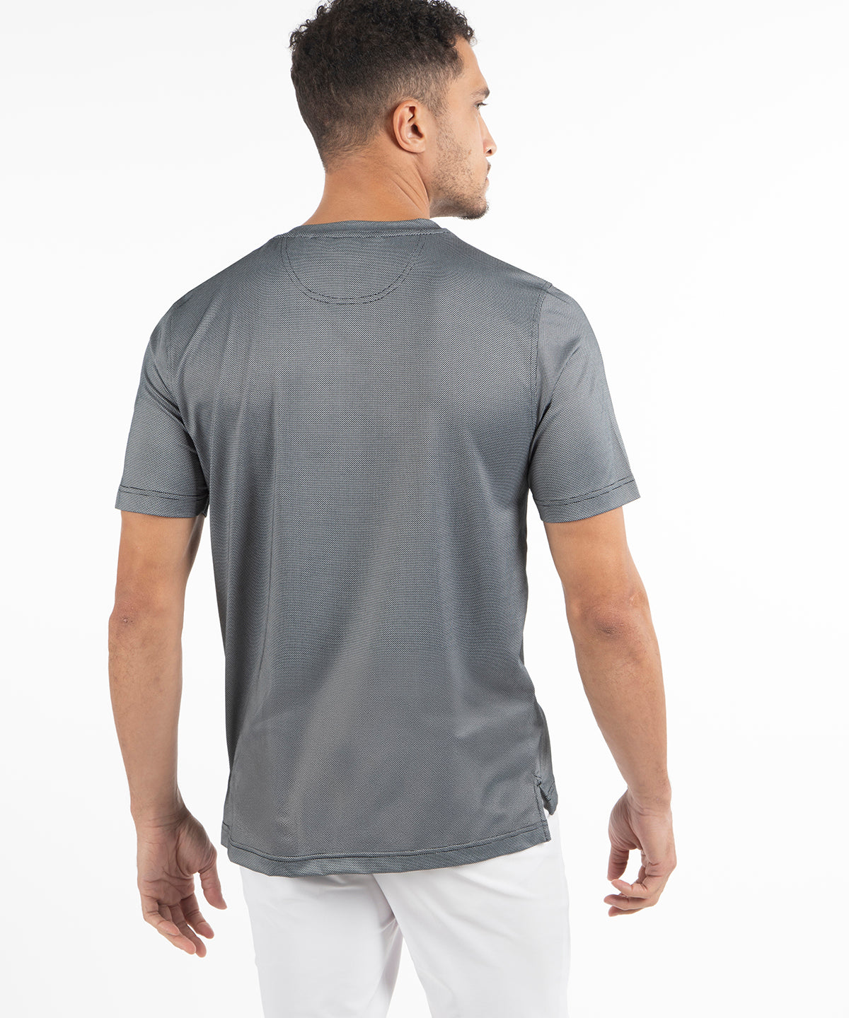 Performance Jacquard Dash Short-Sleeve Crew Neck T-Shirt