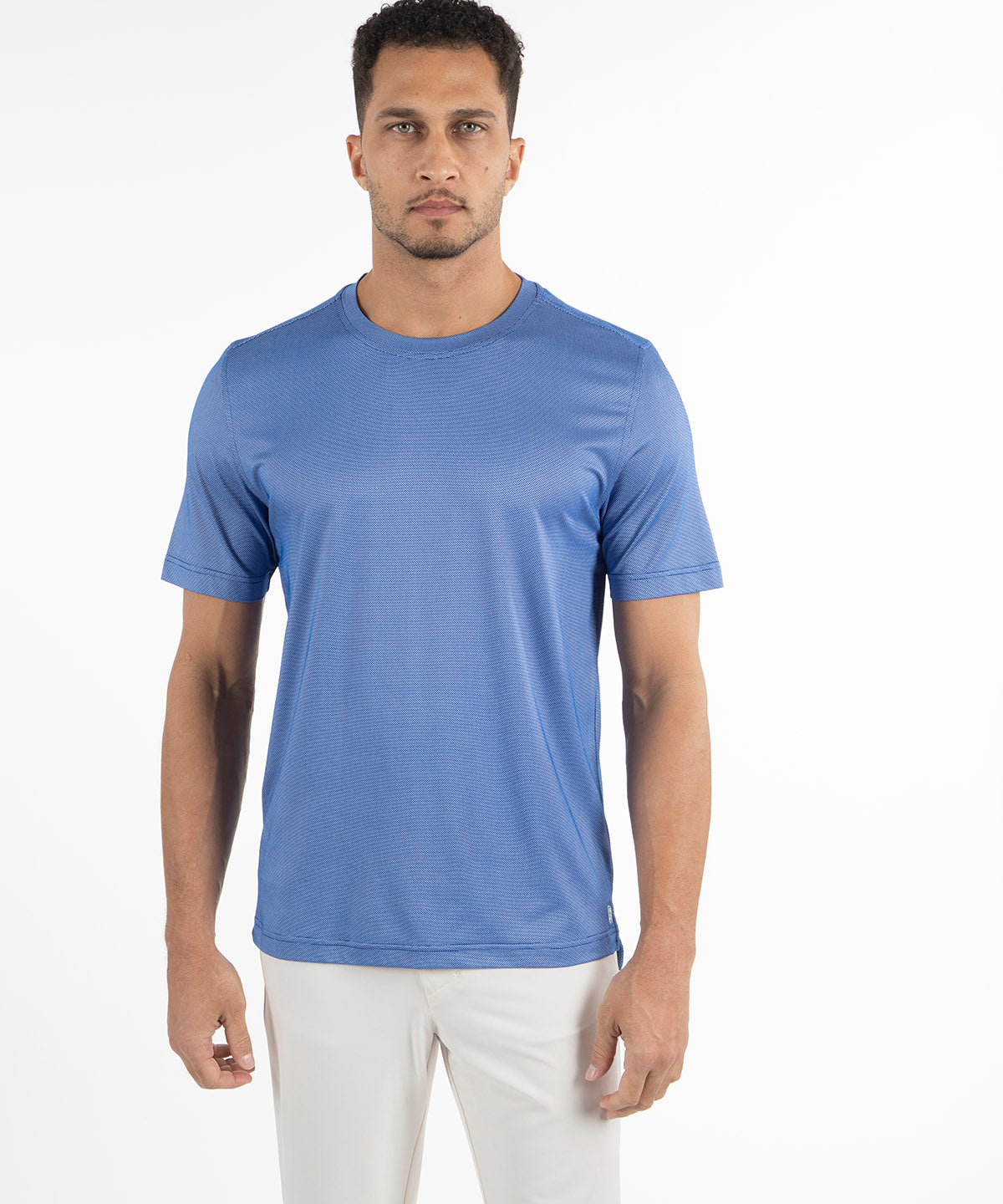 Performance Jacquard Dash Short-Sleeve Crew Neck T-Shirt