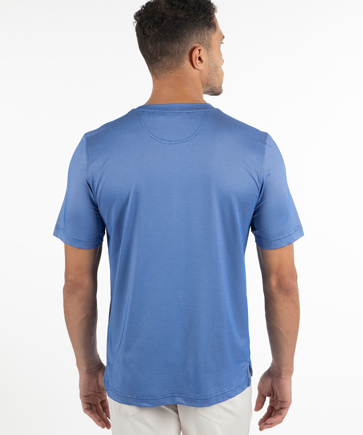 Performance Jacquard Dash Short-Sleeve Crew Neck T-Shirt
