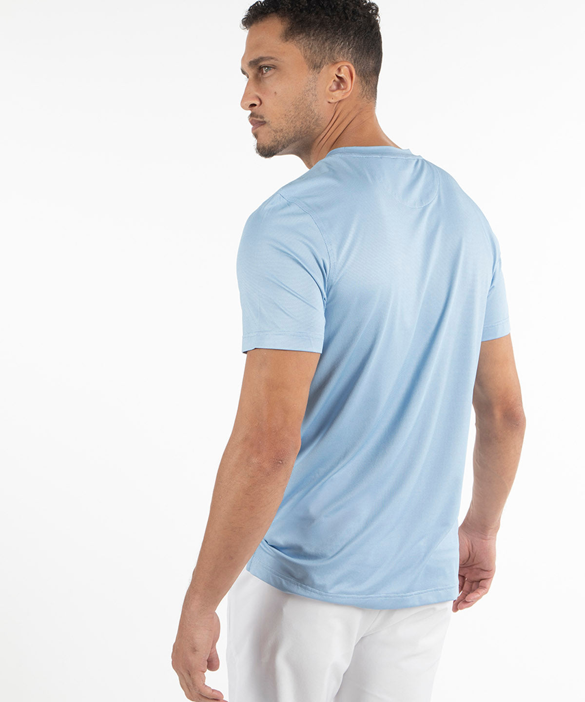 Performance Jacquard Dash Short-Sleeve Crew Neck T-Shirt
