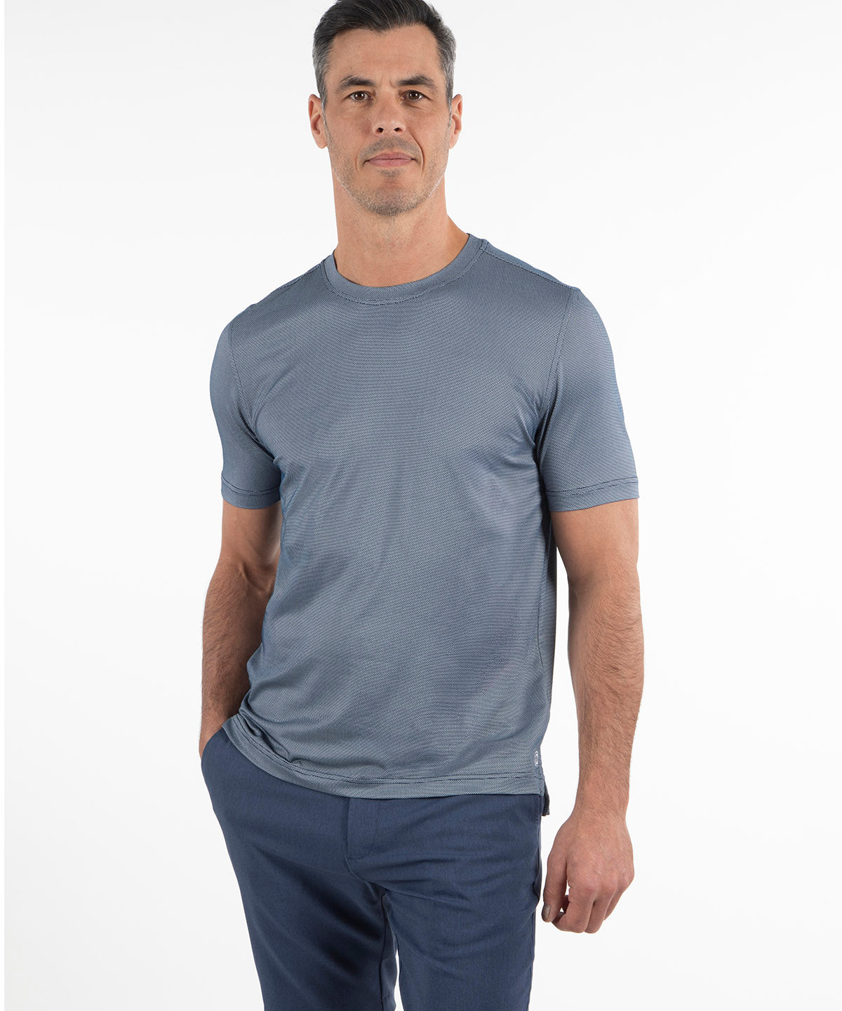 Performance Jacquard Dash Short-Sleeve Crew Neck T-Shirt