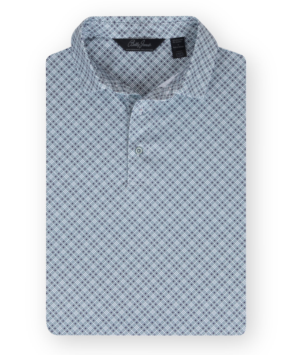 Performance Medallion Print Short-Sleeve Polo