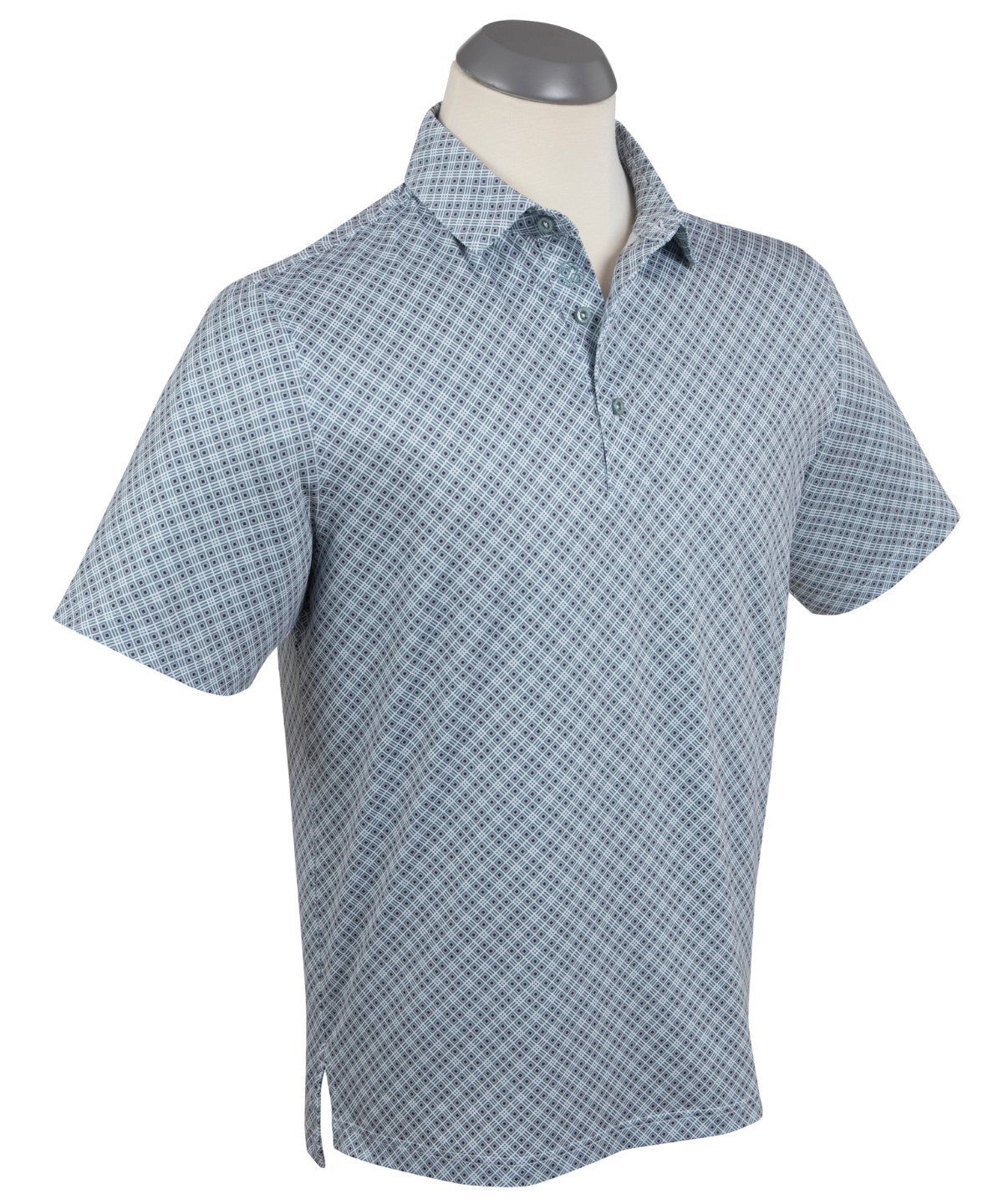 Performance Medallion Print Short-Sleeve Polo