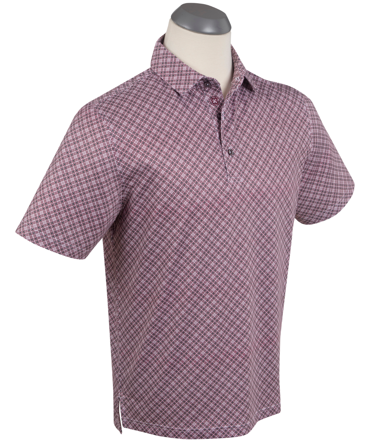 Performance Medallion Print Short-Sleeve Polo
