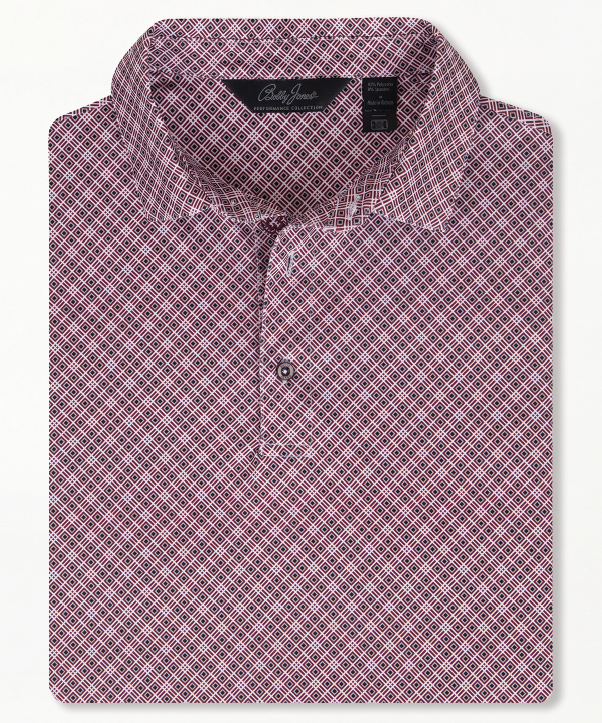 Performance Medallion Print Short-Sleeve Polo