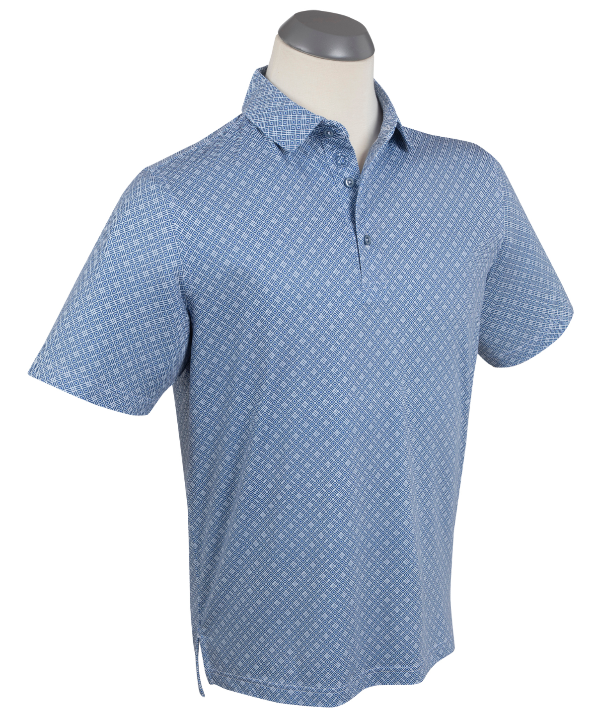 Performance Medallion Print Short-Sleeve Polo