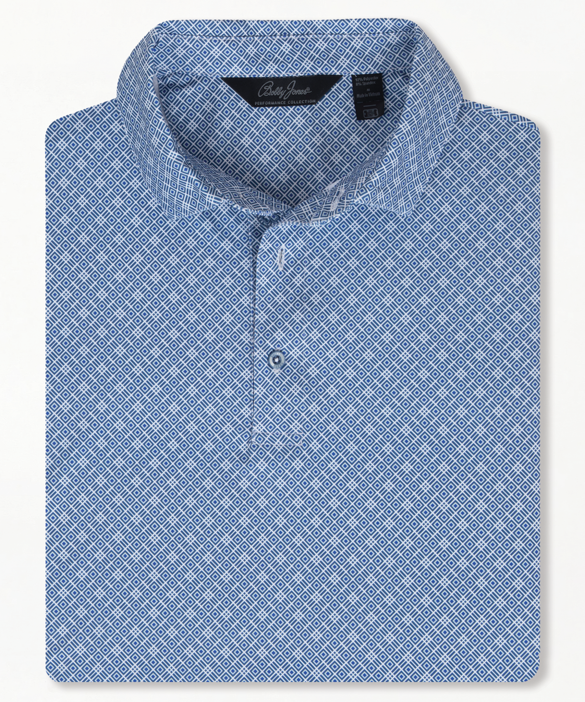 Performance Medallion Print Short-Sleeve Polo