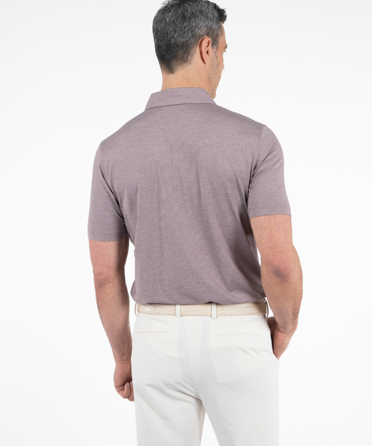 Performance Grid Jacquard Short-Sleeve Polo