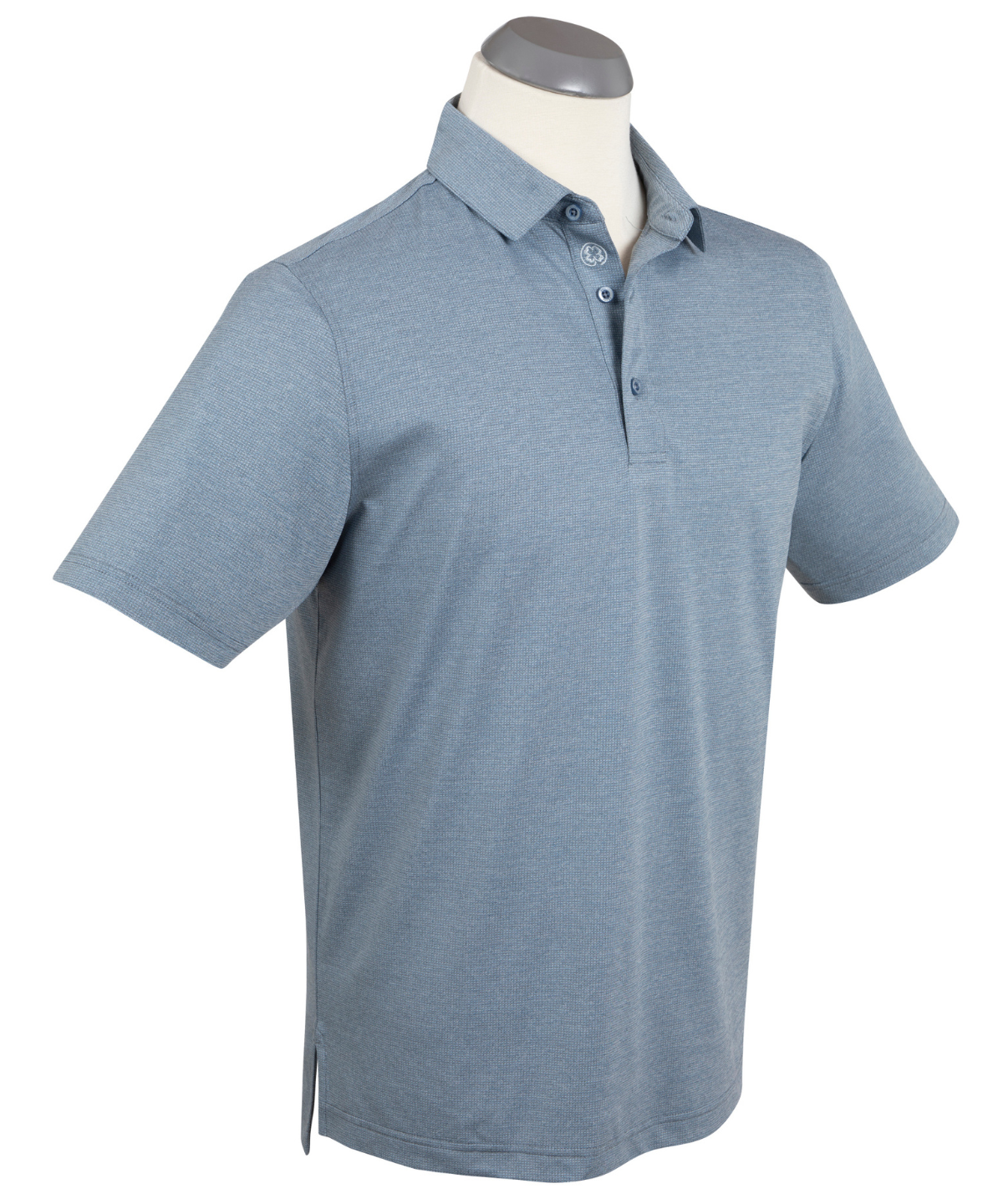 Performance Grid Jacquard Short-Sleeve Polo