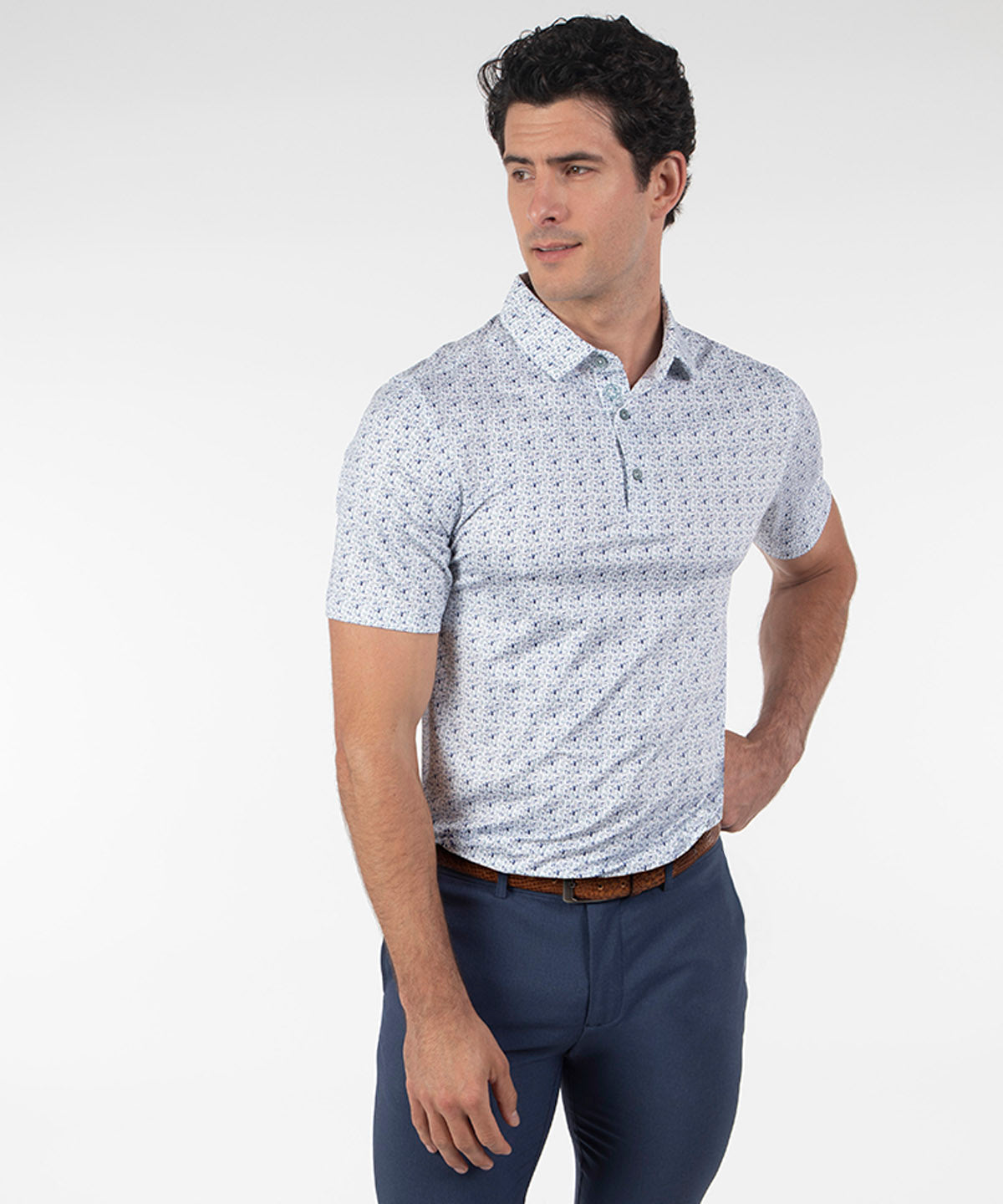 Performance Par-tini Print Short-Sleeve Polo
