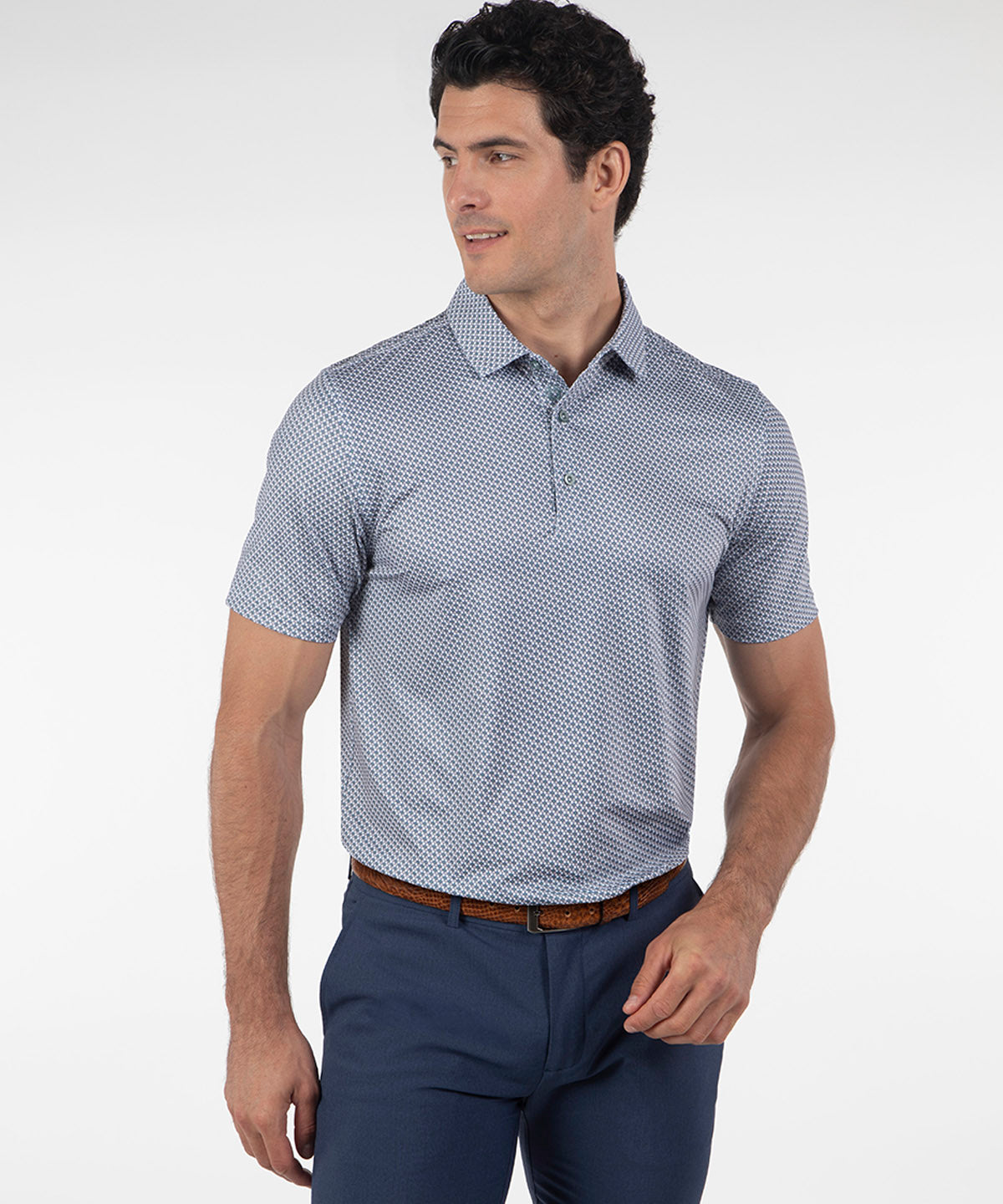 Performance Seville Print Short-Sleeve Polo