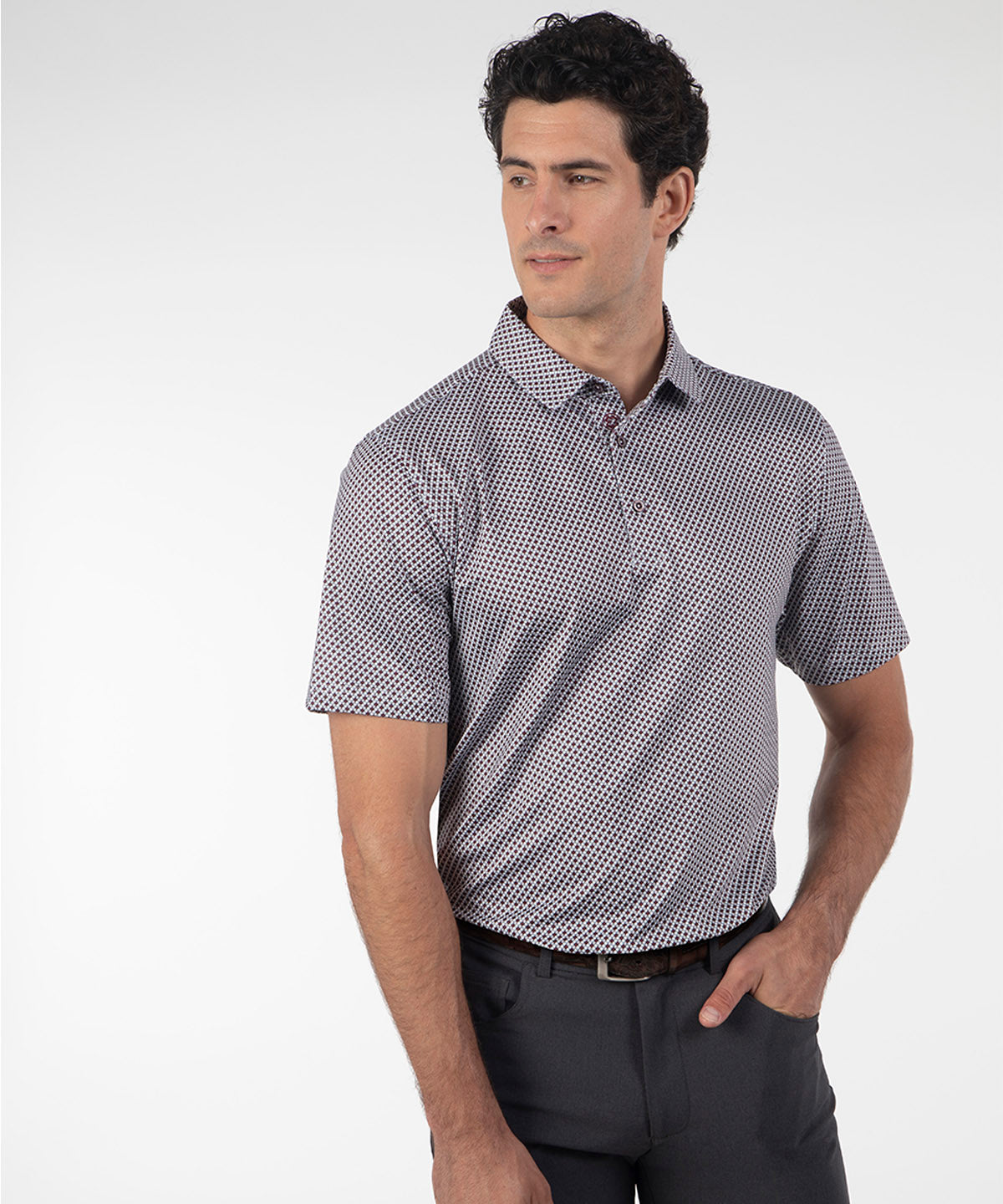 Performance Seville Print Short-Sleeve Polo