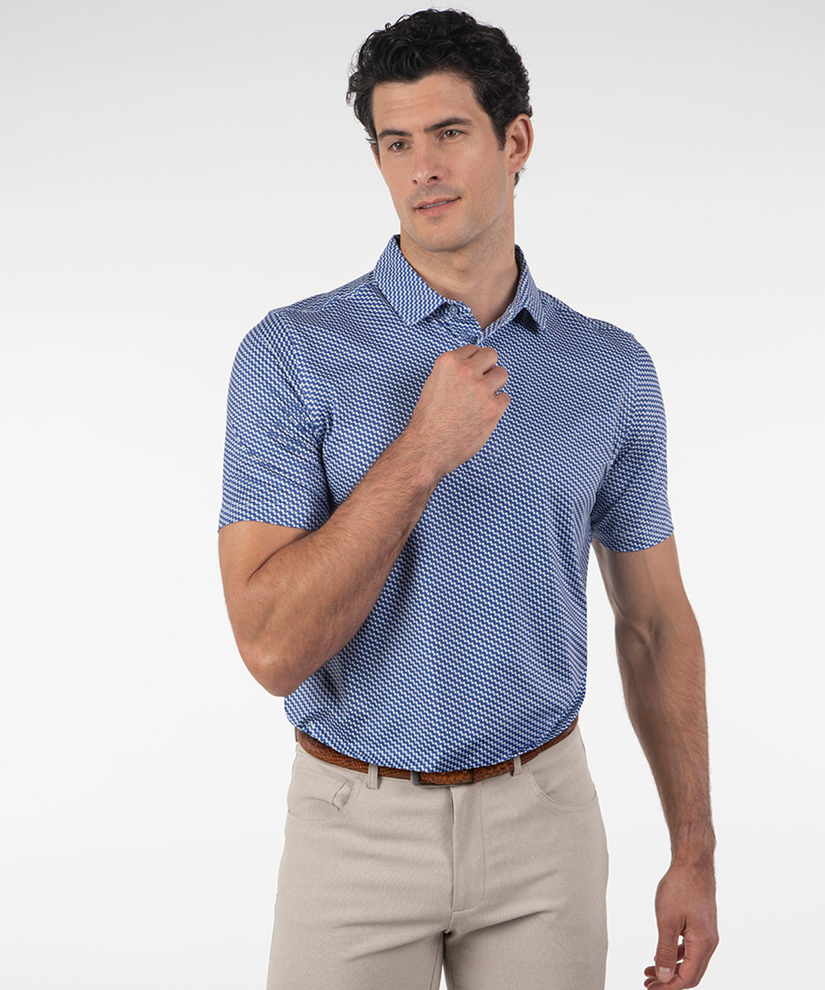 Performance Seville Print Short-Sleeve Polo