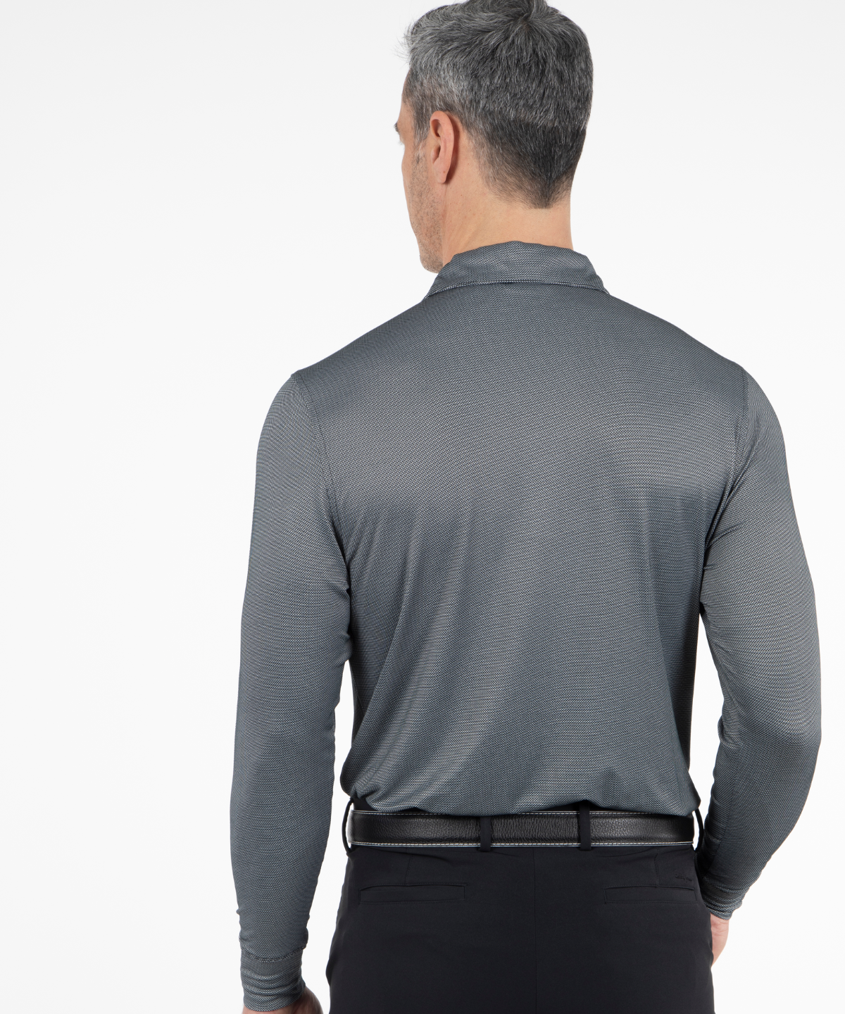 Performance Dash Jacquard Long-Sleeve Polo