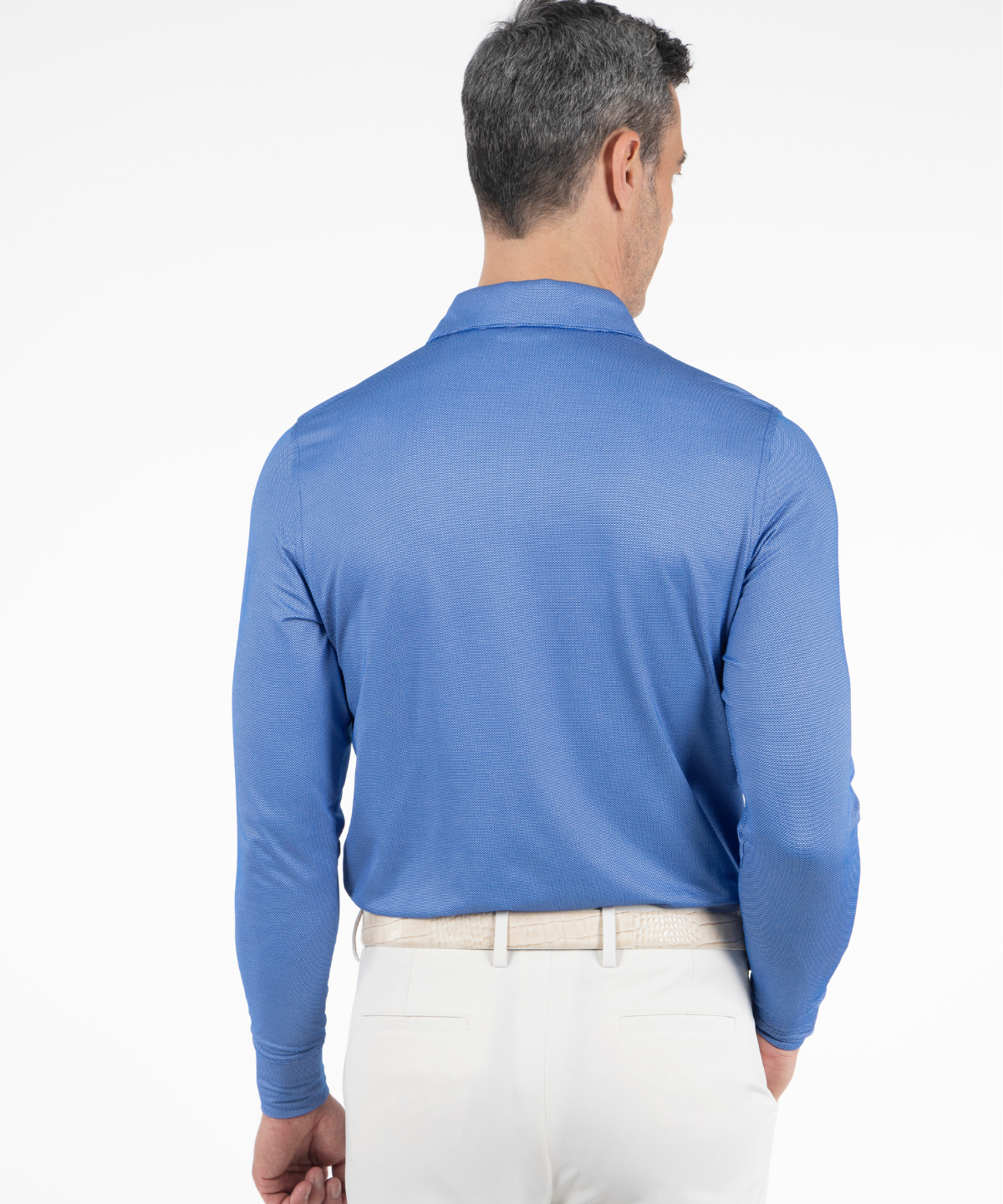 Performance Dash Jacquard Long-Sleeve Polo