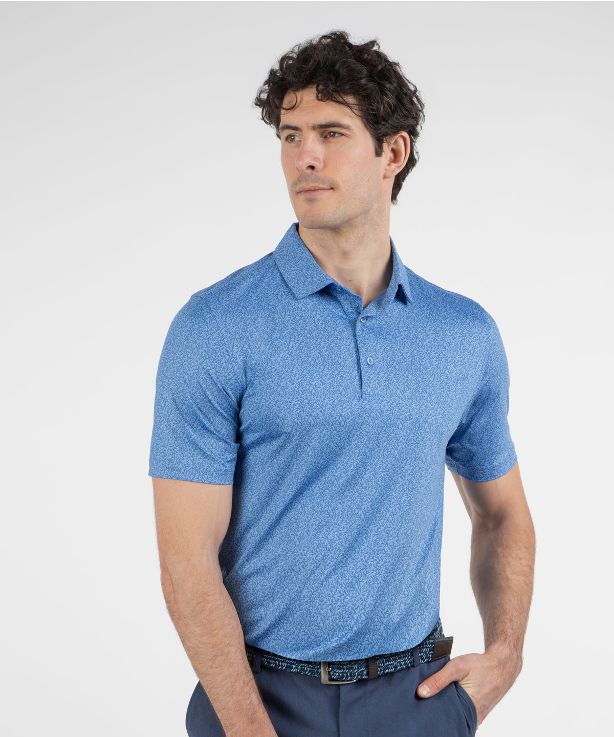 Performance Coral Reef Print Jersey Polo