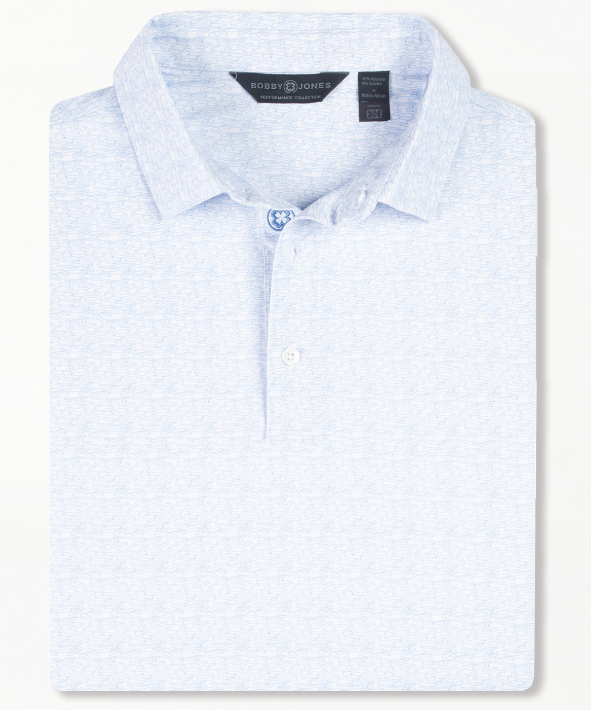 Performance Contour Print Jersey Polo