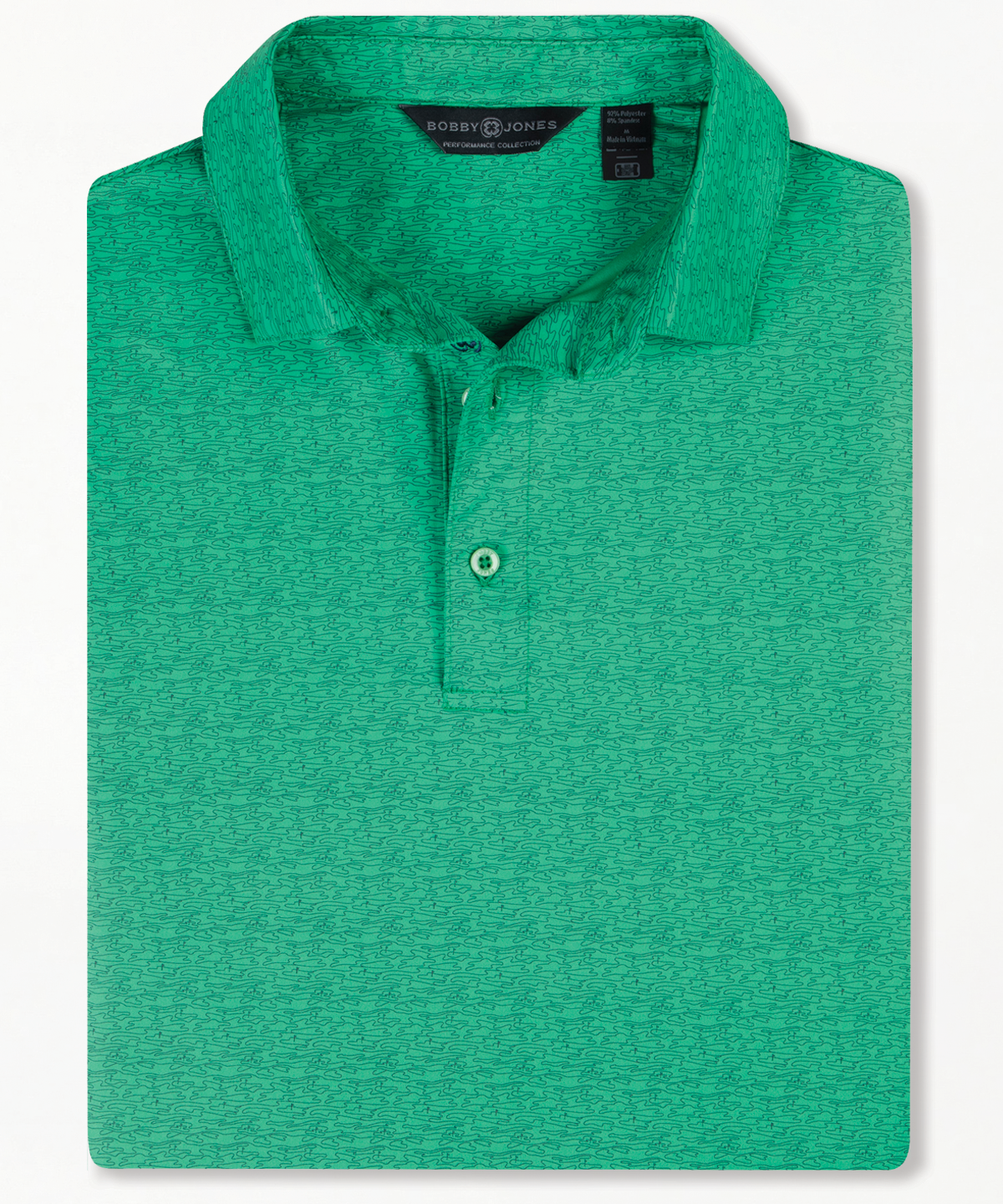 Performance Contour Print Jersey Polo