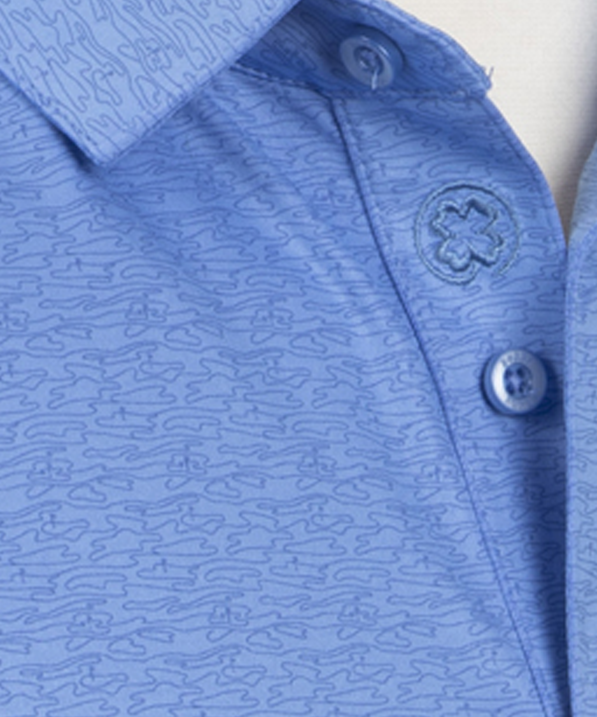 Performance Contour Print Jersey Polo