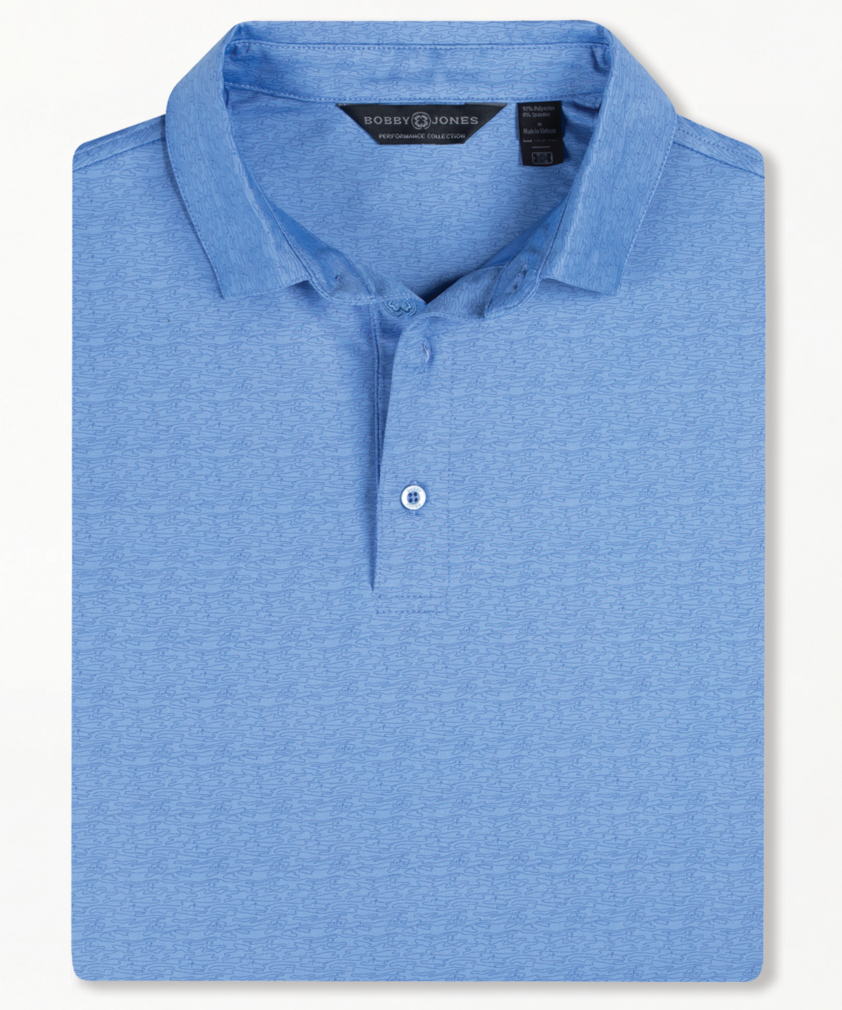Performance Contour Print Jersey Polo
