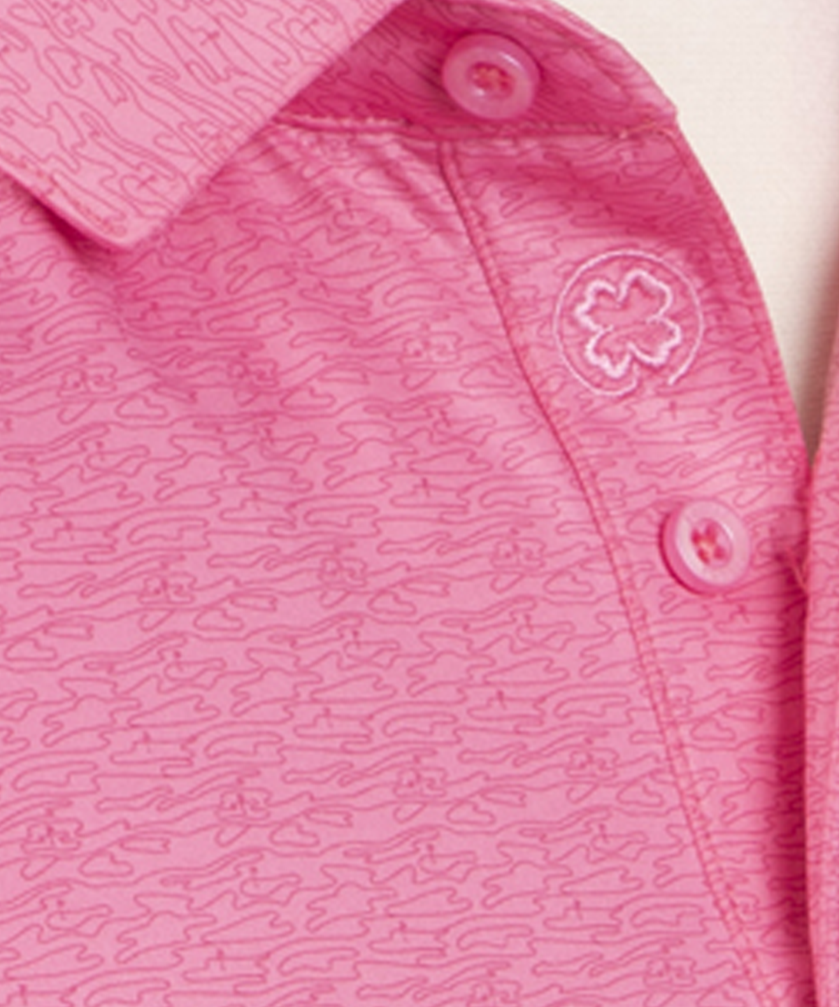 Performance Contour Print Jersey Polo