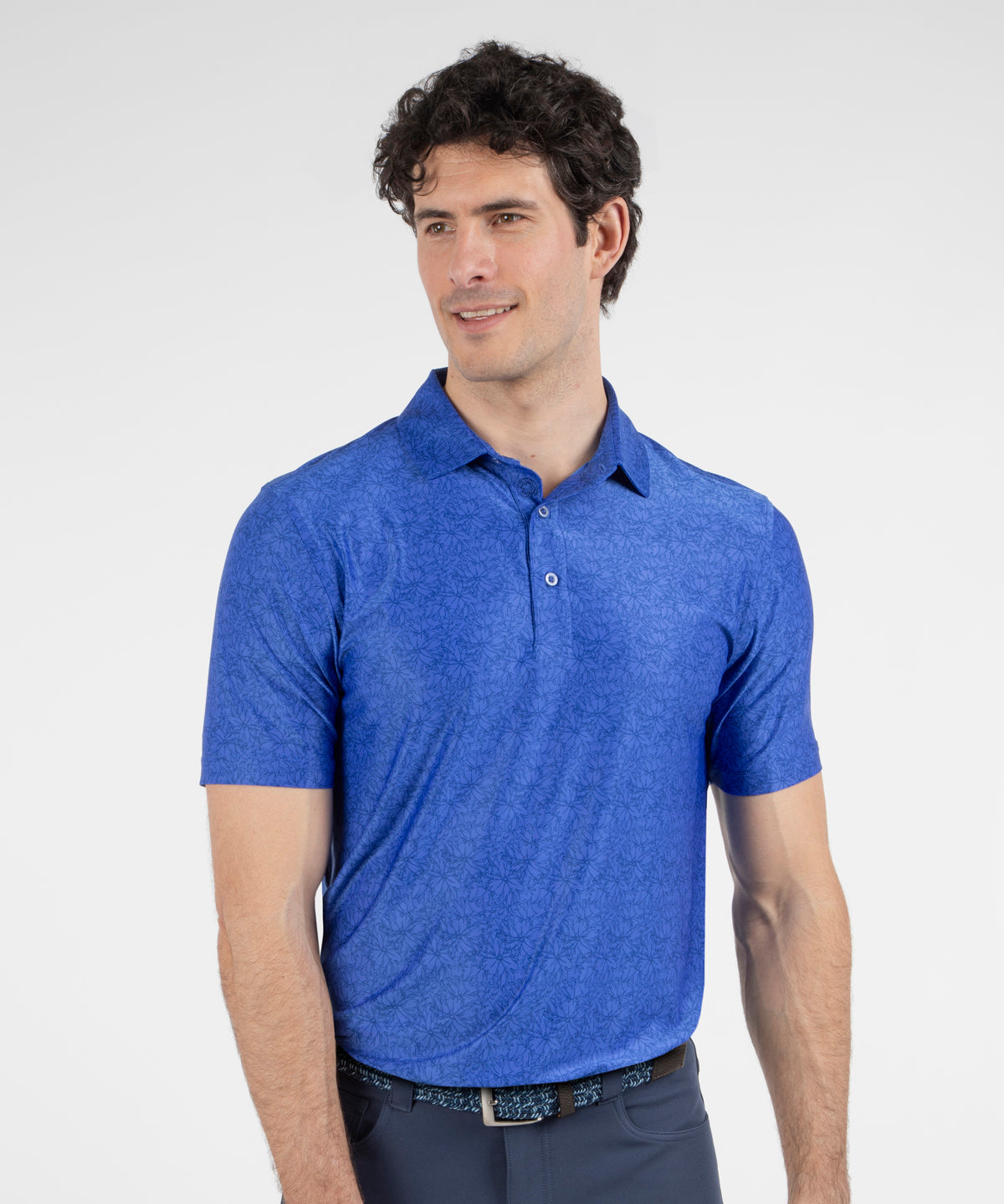 Performance Azalea Print Jersey Polo