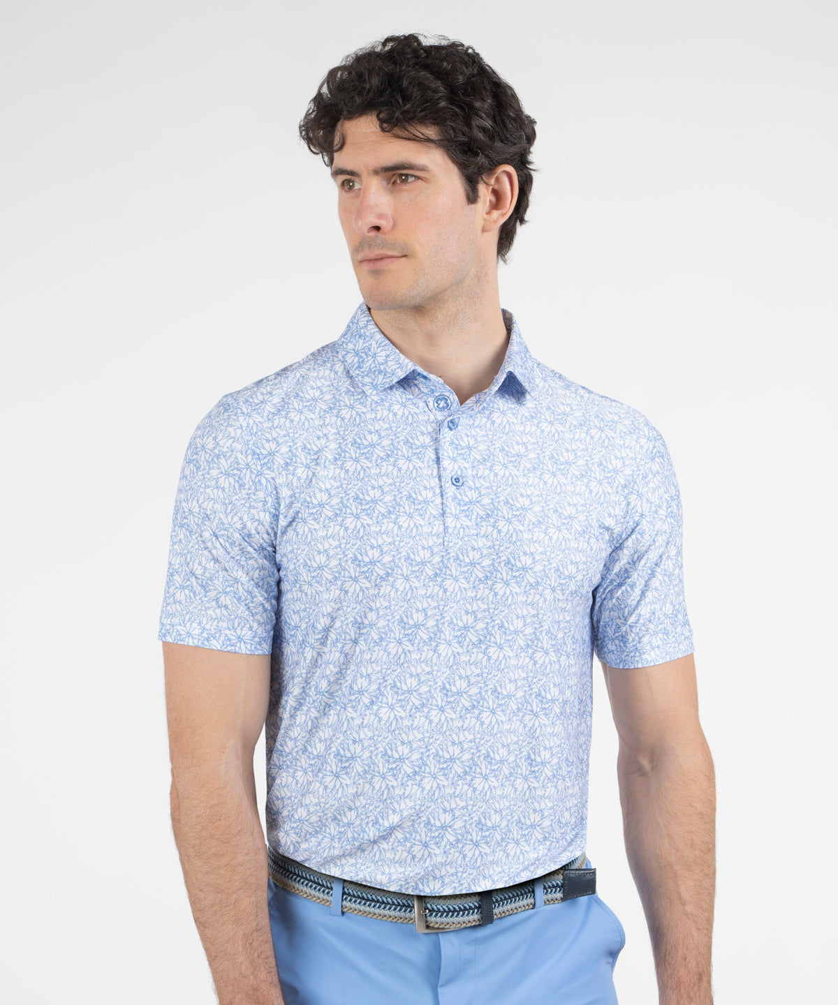 Performance Azalea Print Jersey Polo