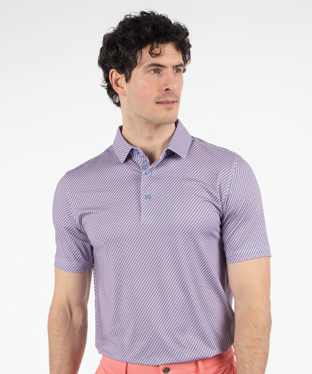 Performance Seville Print Short-Sleeve Polo