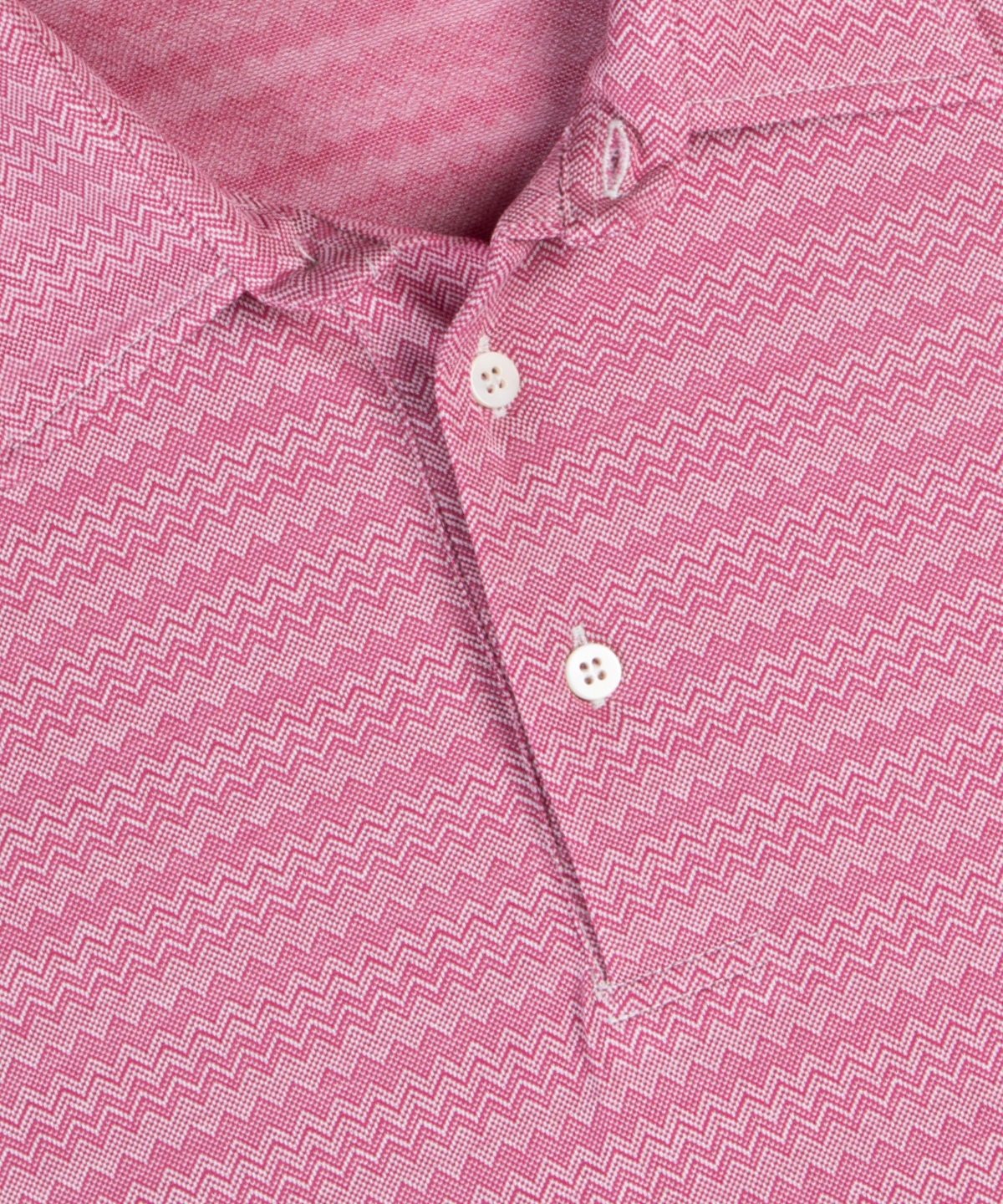 Heritage Varenna Chevron Jacquard Italian Cotton Short-Sleeve Polo