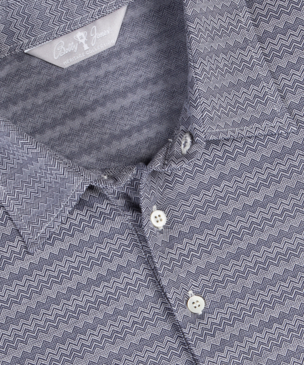 Heritage Varenna Chevron Jacquard Italian Cotton Short-Sleeve Polo