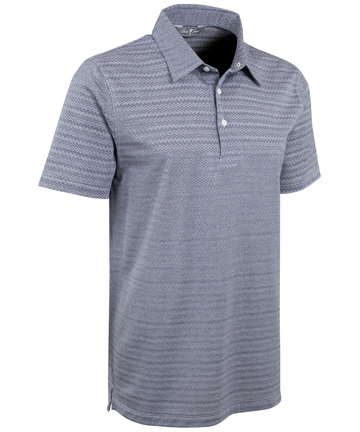 Heritage Varenna Chevron Jacquard Italian Cotton Short-Sleeve Polo