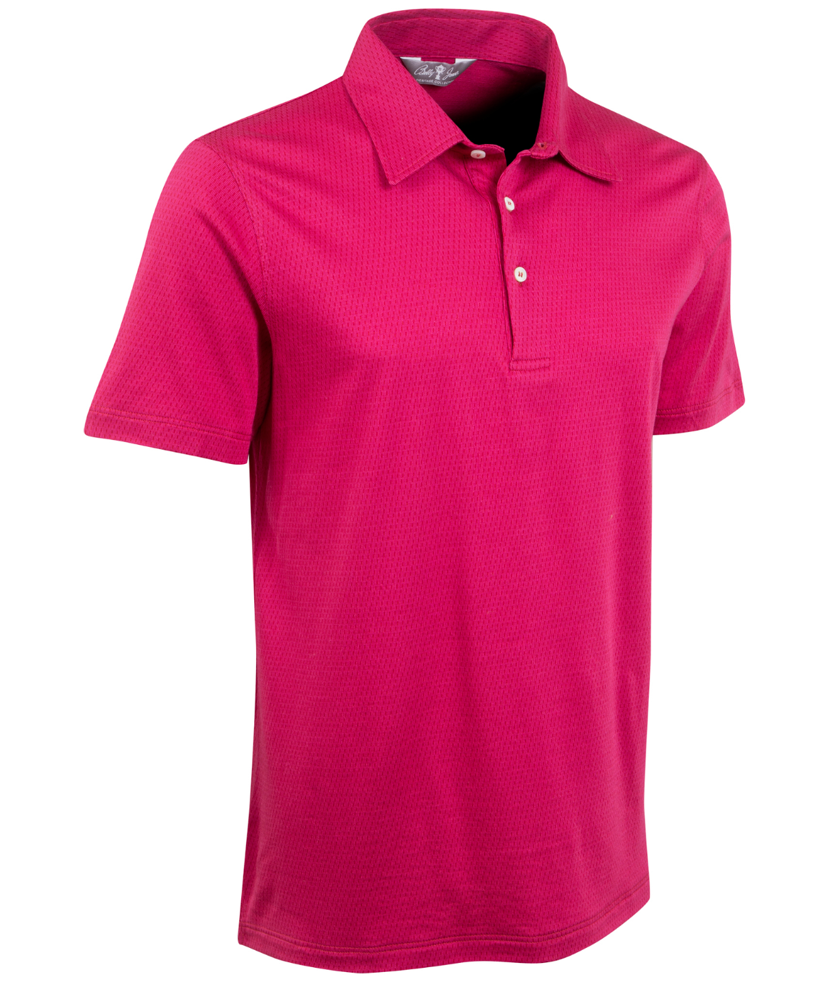 Heritage Cortina Micro Grid Jacquard Italian Cotton Short-Sleeve Polo