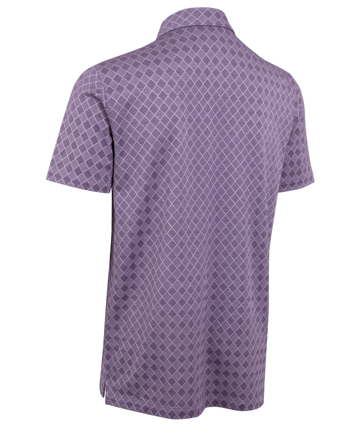 Heritage Loreto Diamond Grid Jacquard Italian Cotton Short-Sleeve Polo