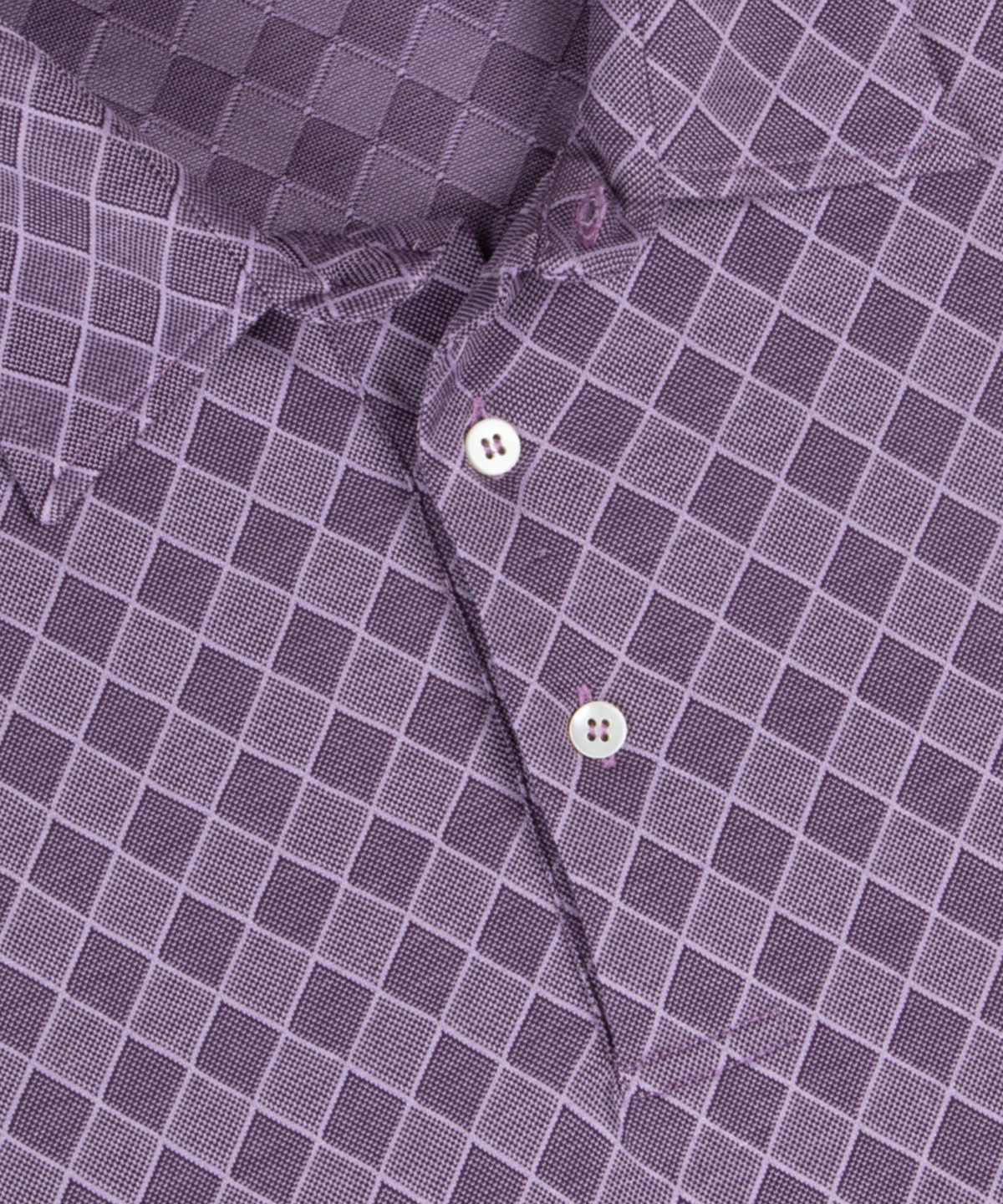 Heritage Loreto Diamond Grid Jacquard Italian Cotton Short-Sleeve Polo