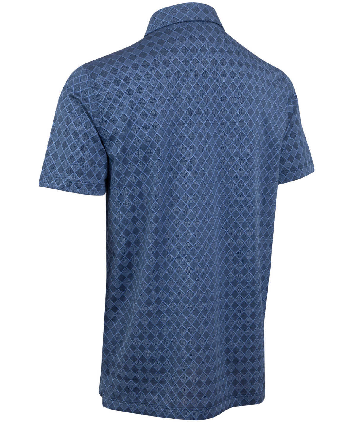 Heritage Loreto Diamond Grid Jacquard Italian Cotton Short-Sleeve Polo