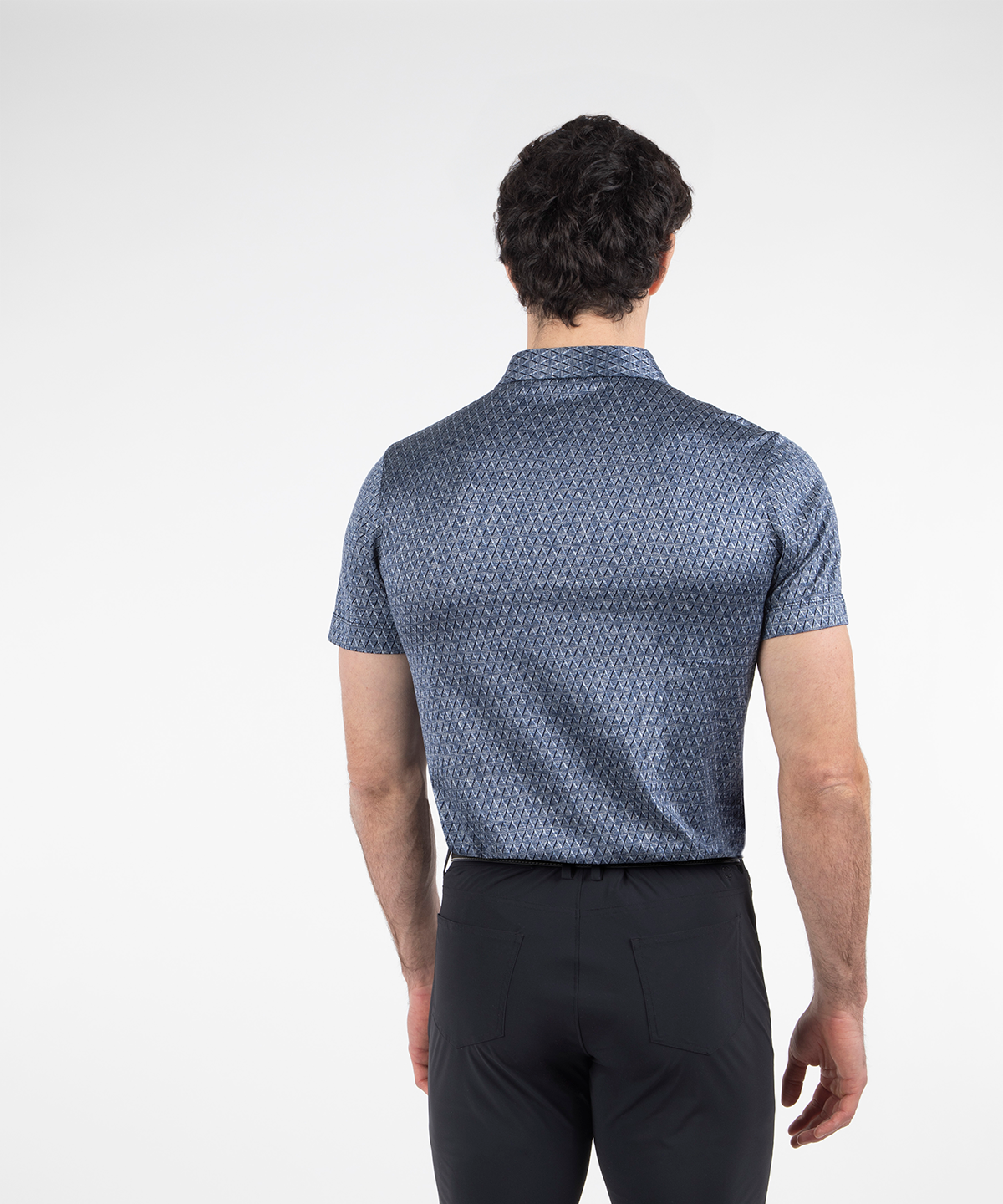 Heritage Biella Italian Silk Cotton Jacquard Polo